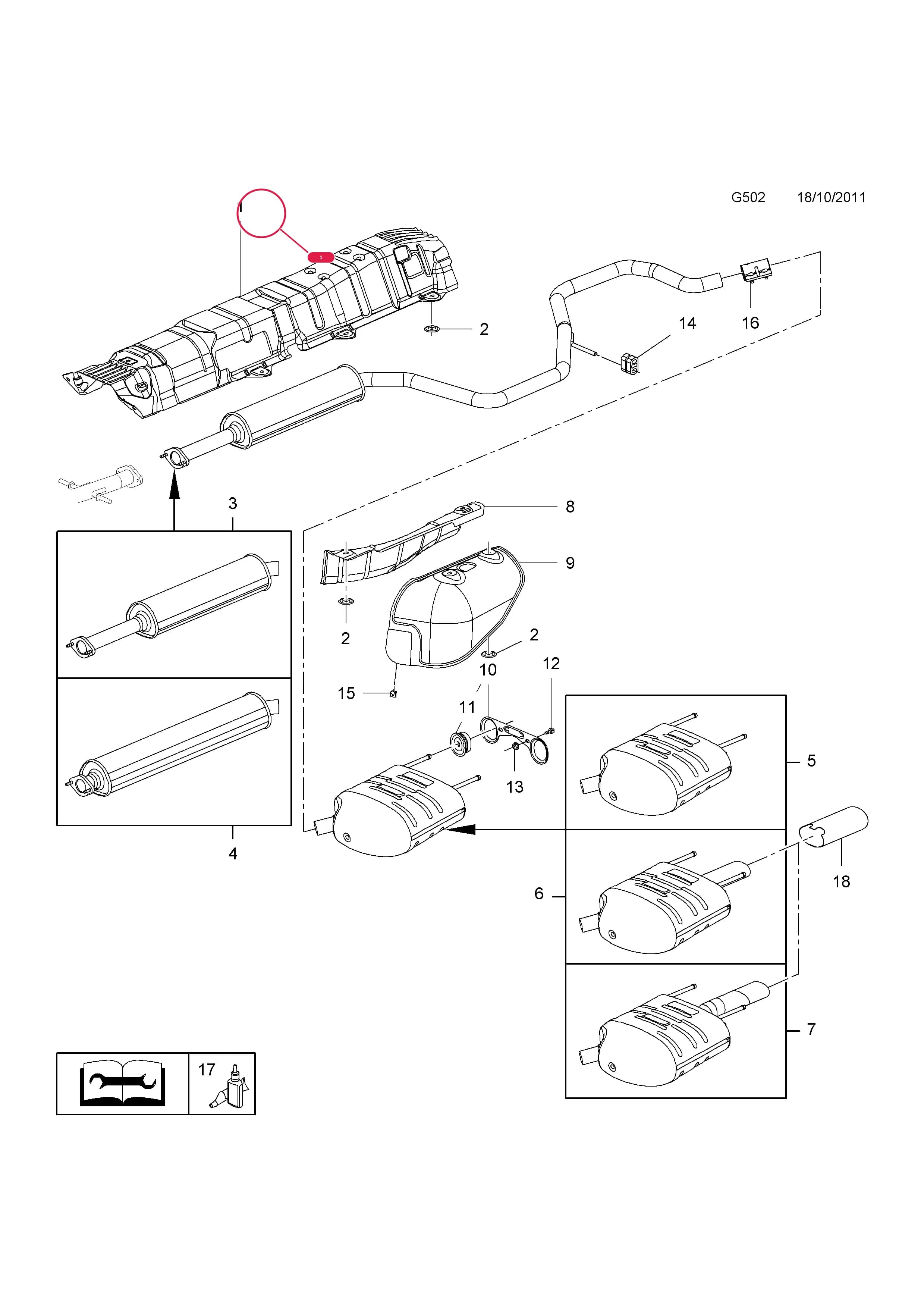 SHIELD,HEAT,SILENCER,CENTRE — Opel  INSIGNIA ( 2009 - ) — G FUEL AND EXHAUST › 2 A16XER[LDE],A18XER[2H0],B18XER[2H0] PETROL ENGINES