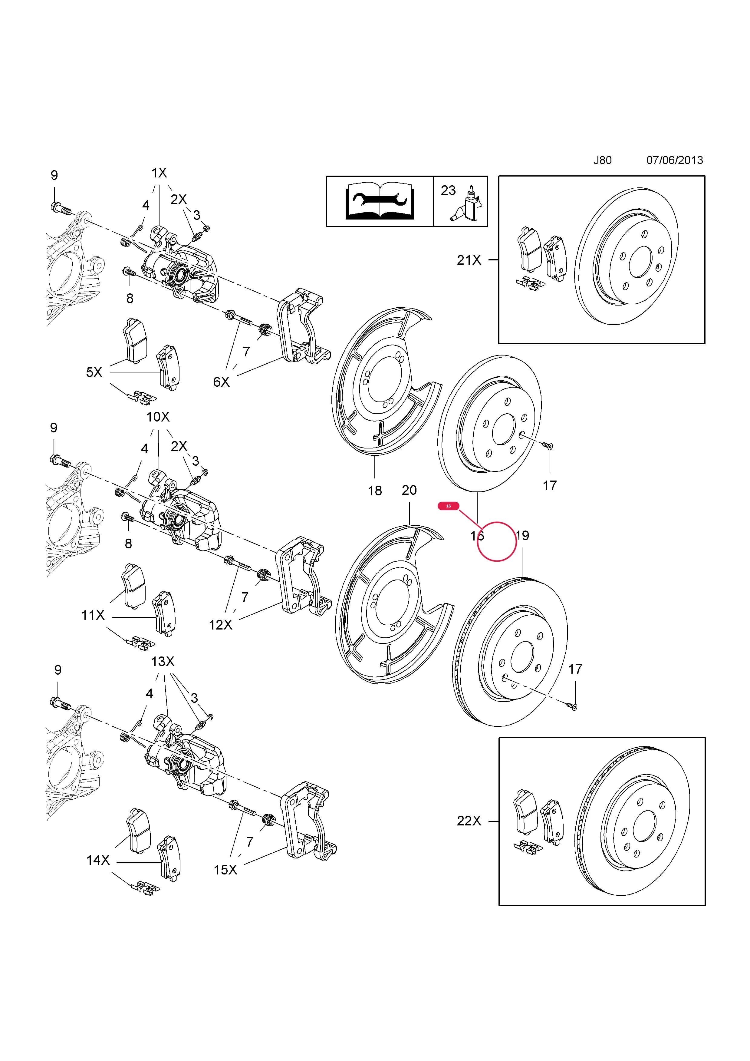 DISC,REAR BRAKE,SOLID,292MM — Opel  INSIGNIA ( 2009 - ) — J BRAKES › 62.FOR USE WITH 18+" BRAKE SYSTEM,POC J64
