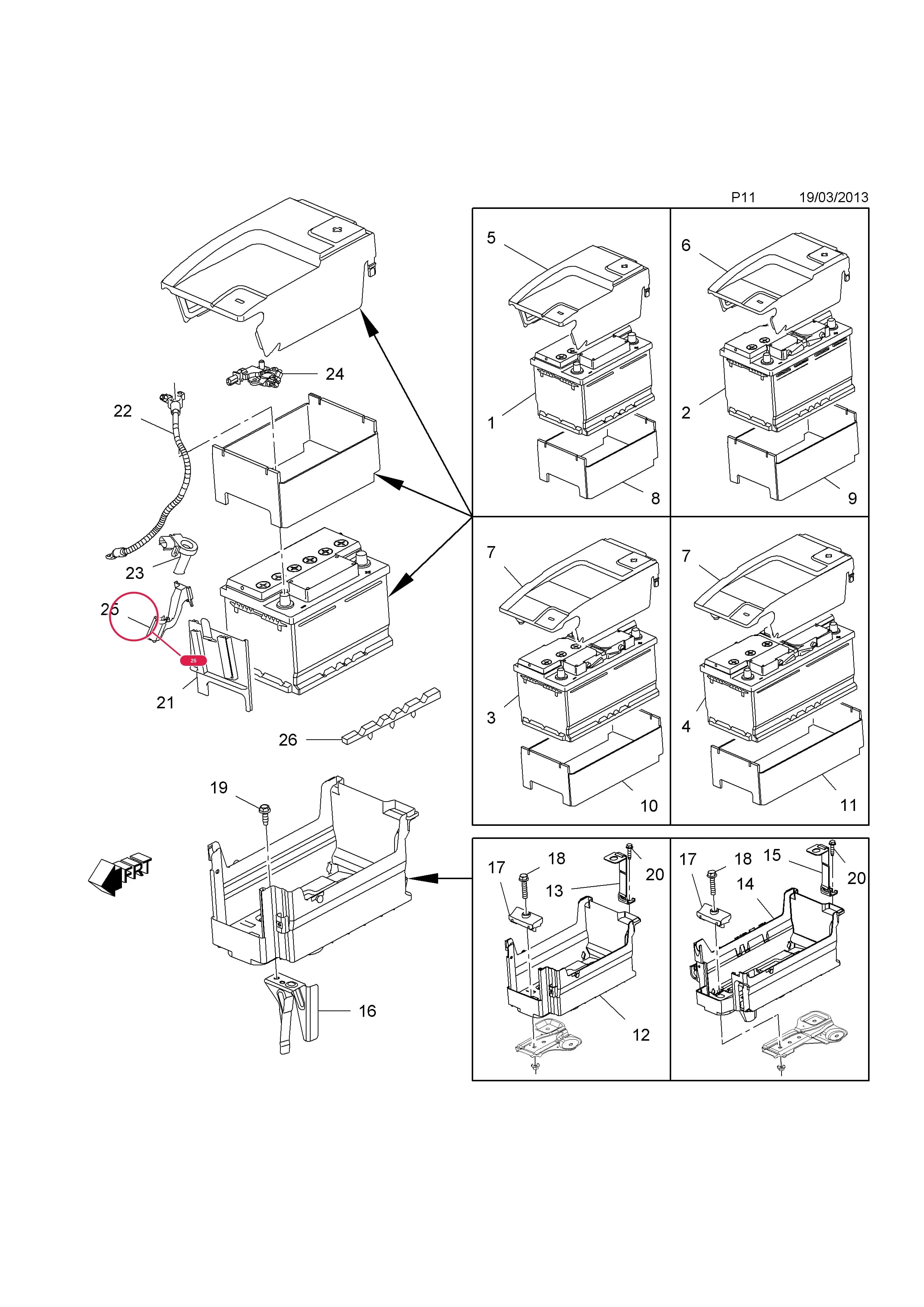 BRACKET,BATTERY CURRENT SENSOR — Opel  INSIGNIA ( 2009 - ) — P ELECTRICAL › 1 ENGINE AND COOLING