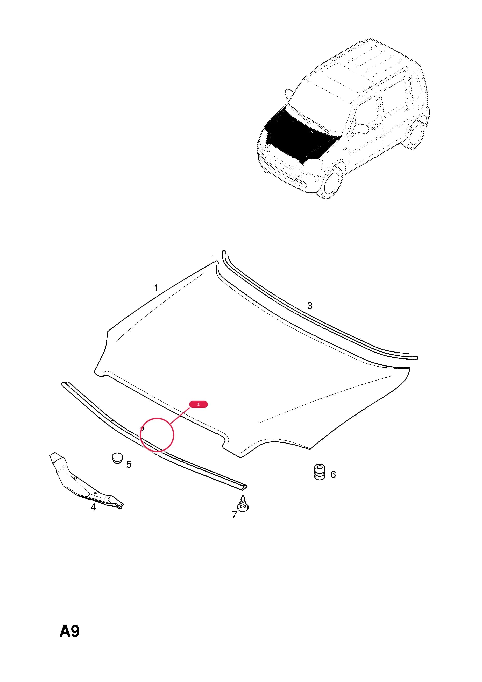 SEAL,BONNET,FRONT (NLS.- NO REPLACEMENT PART)Примечание:RANGE: NO BREAKPOINT INFORMATION AVAILABLE — Opel  AGILA-A ( 2000 -  2008) — A BODY SHELL AND PANELS › 3 FRONT END