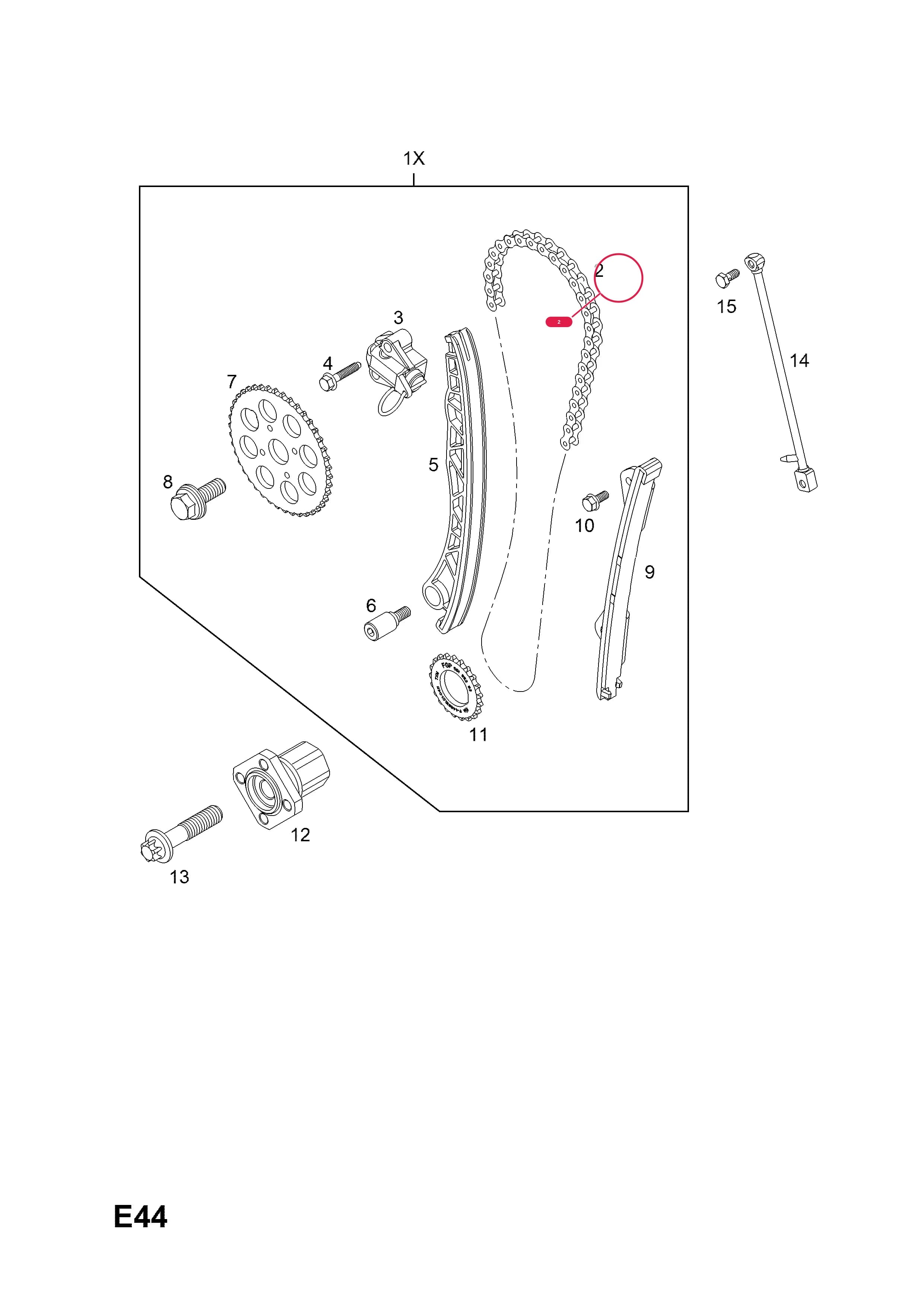 -CHAIN,TIMING — Opel  AGILA-A ( 2000 -  2008) — E ENGINE AND CLUTCH › 3 Z13DT[LN9] DIESEL ENGINE