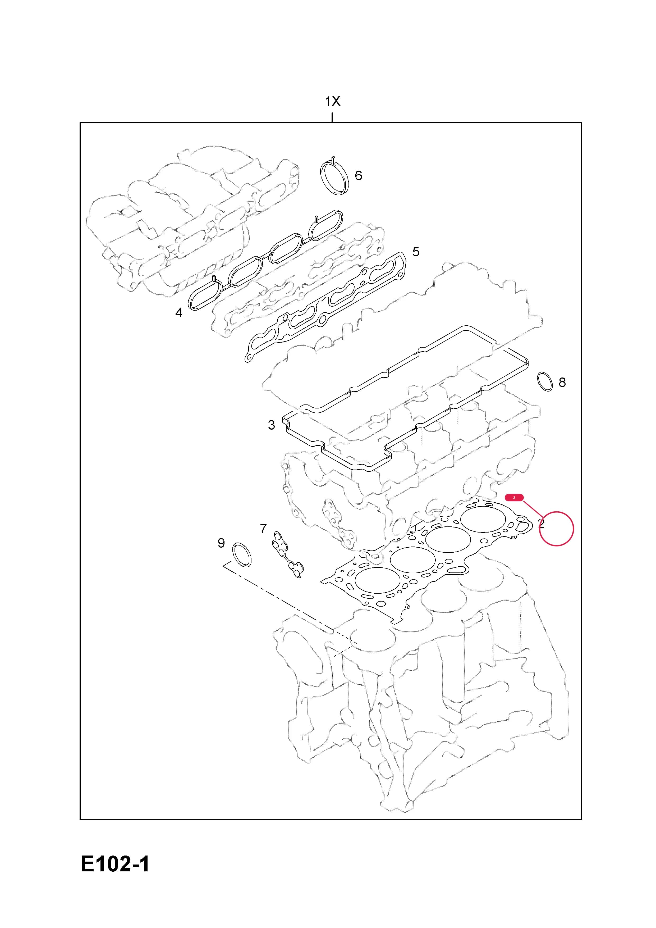 -GASKET,CYLINDER HEAD — Opel  AGILA-B ( 2008 - ) — E ENGINE AND CLUTCH › 2 K12B[LUY] PETROL ENGINE