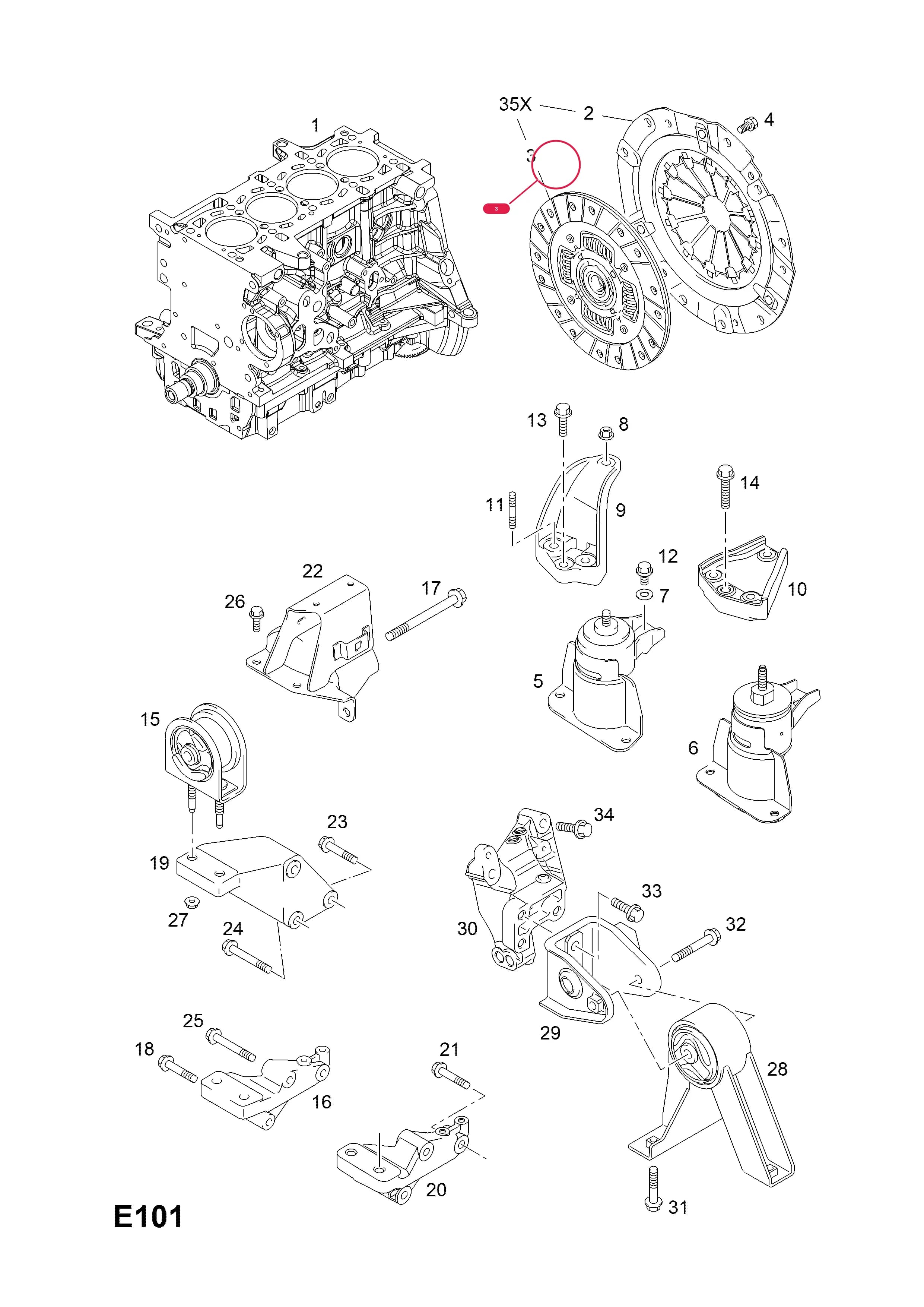 -DISC,ASSY.,CLUTCH — Opel  AGILA-B ( 2008 - ) — E ENGINE AND CLUTCH › 2 K12B[LUY] PETROL ENGINE