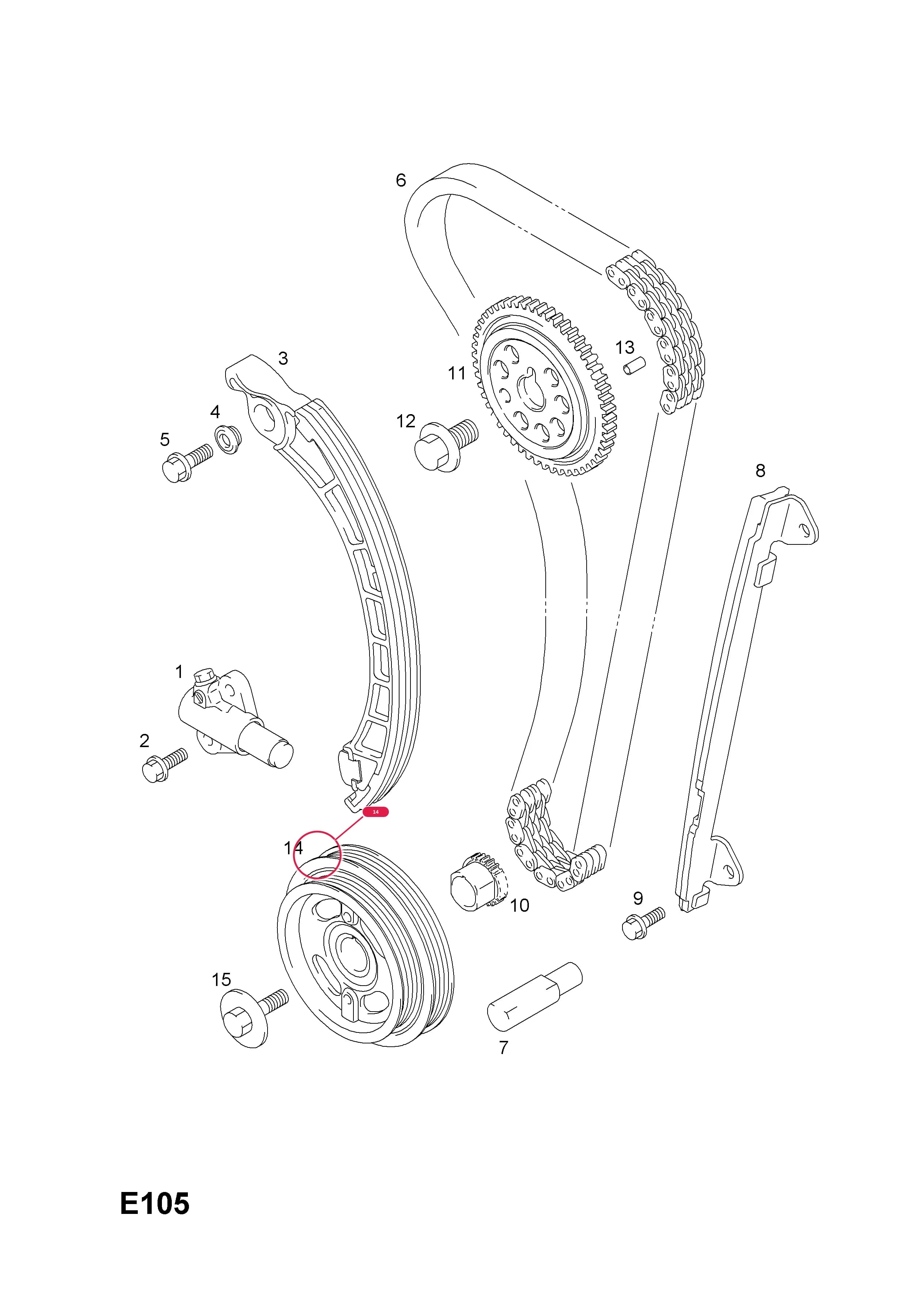 PULLEY,CRANKSHAFT — Opel  AGILA-B ( 2008 - ) — E ENGINE AND CLUTCH › 2 K12B[LUY] PETROL ENGINE