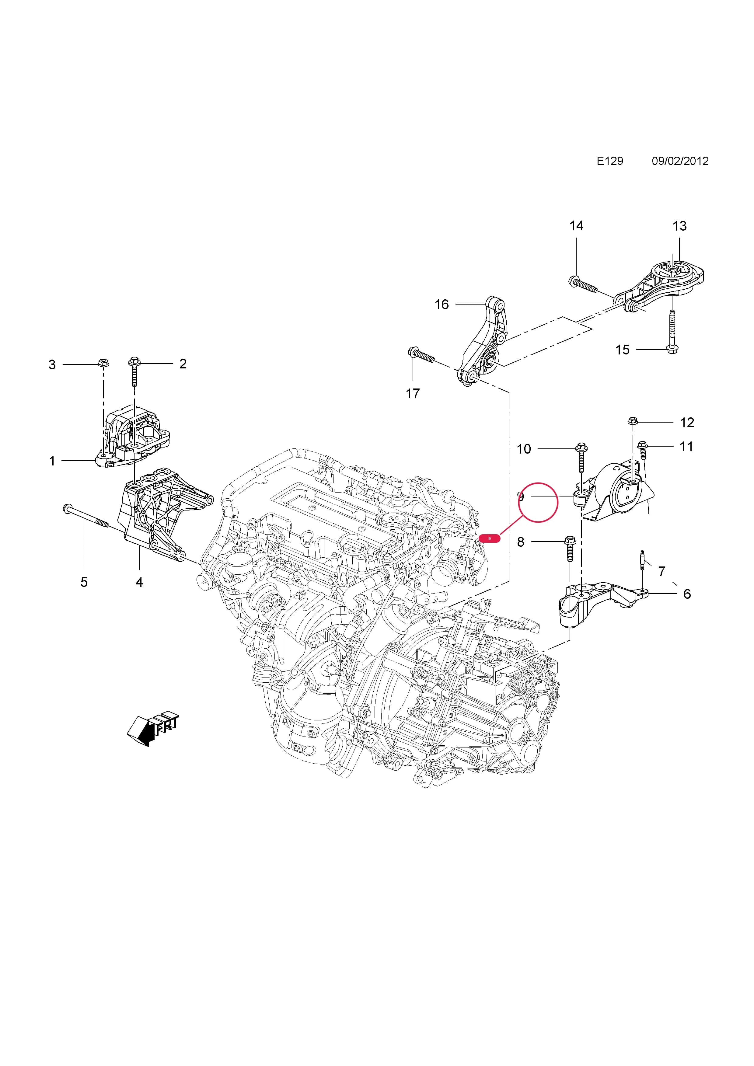BLOCK,DAMPER,LEFT ENGINE MOUNTING,LH,WIDE RATIO (USED WITH M32-6 MANUAL TRANSMISSION) — Opel  MOKKA ( 2013 - ) — E ENGINE AND CLUTCH › 1 A14NET[LUJ],B14NET[LUJ] PETROL ENGINES