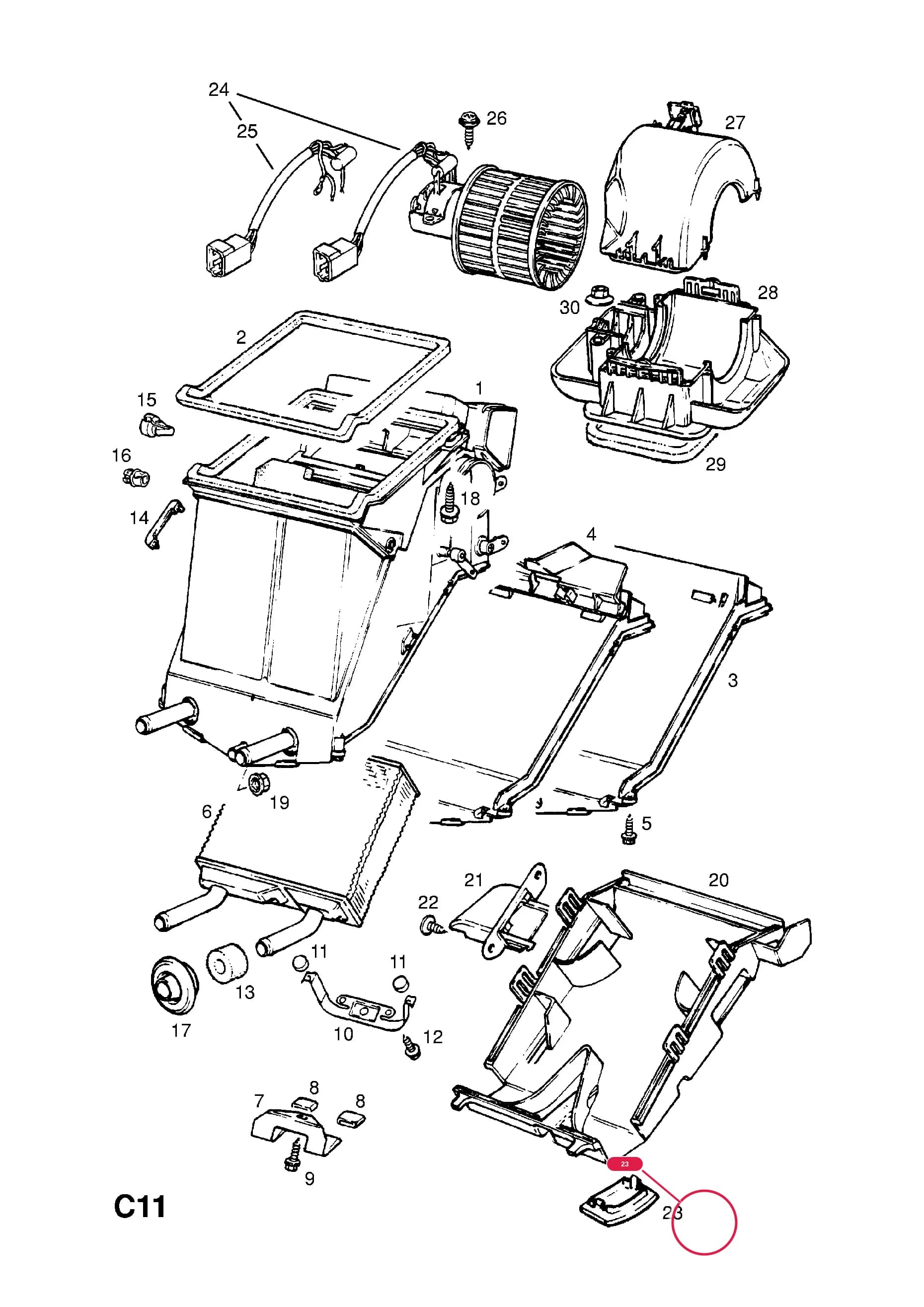 COVER,BLANKING,AIR DISTRIBUTION (NLS.- NO REPLACEMENT PART) — Opel  ASCONA-C ( 1982 -  1988) — C BODY INTERIOR FITTINGS › 5 HEATER AND VENTILATION