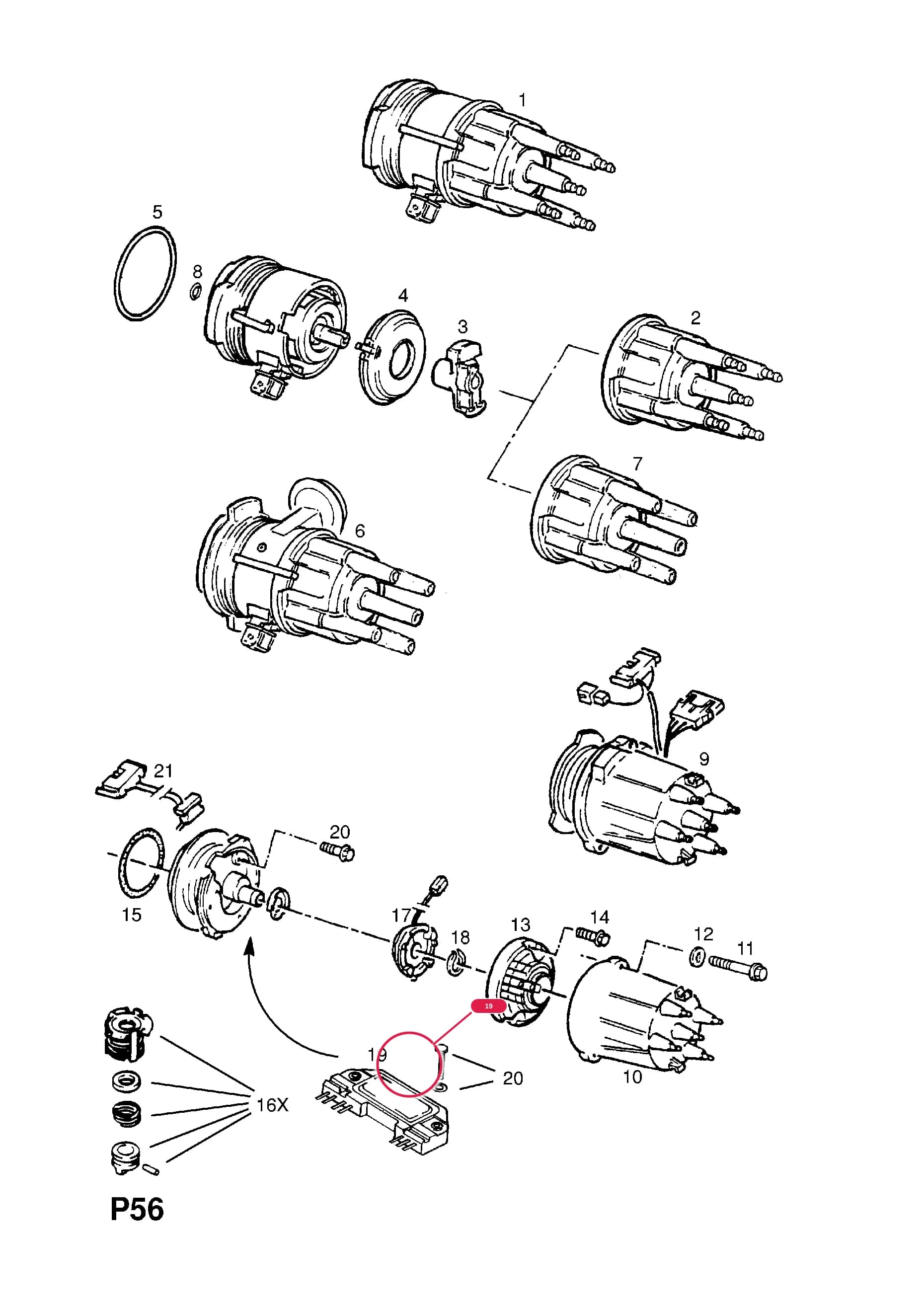 -CONTROL UNIT,IGNITION (NLS.- USE 16158829  12 37 504) — Opel  VECTRA-A ( 1989 -  1995) — P ELECTRICAL › 1 ENGINE AND COOLING