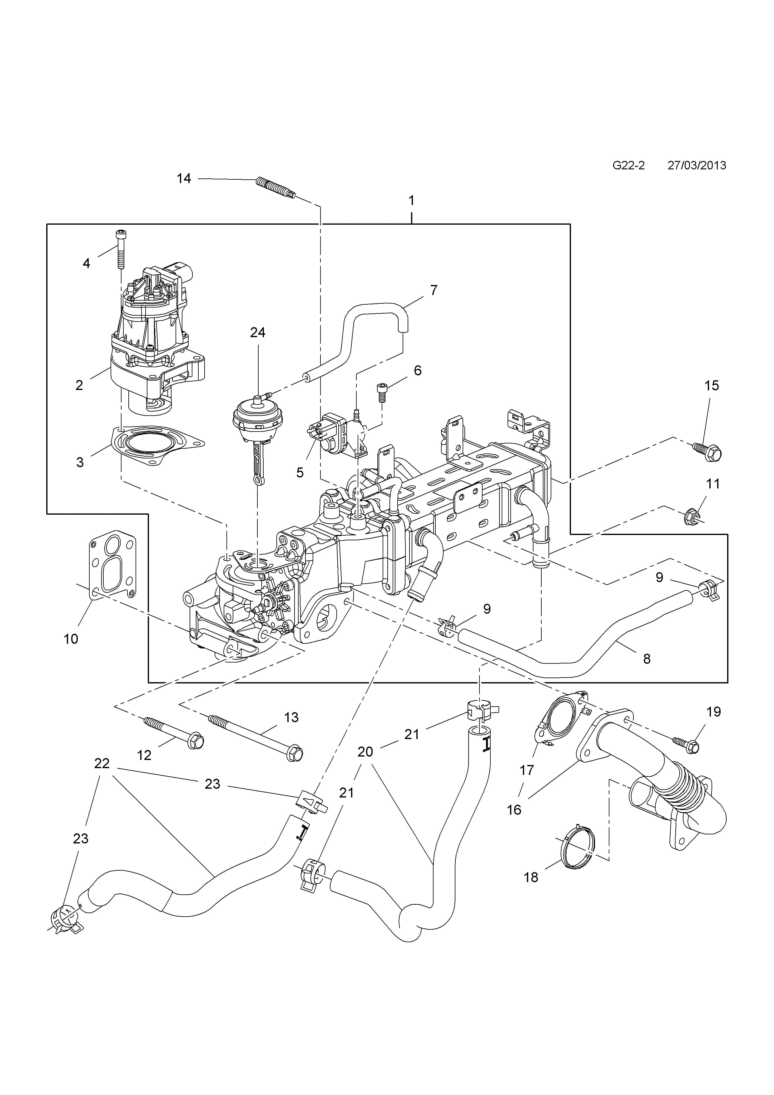 RING,SEALING,PIPE,EXHAUST GAS RECIRCULATION VALVE — Opel  ANTARA ( 2007 - ) — G FUEL AND EXHAUST › 6 A22DM[LNQ] DIESEL ENGINE