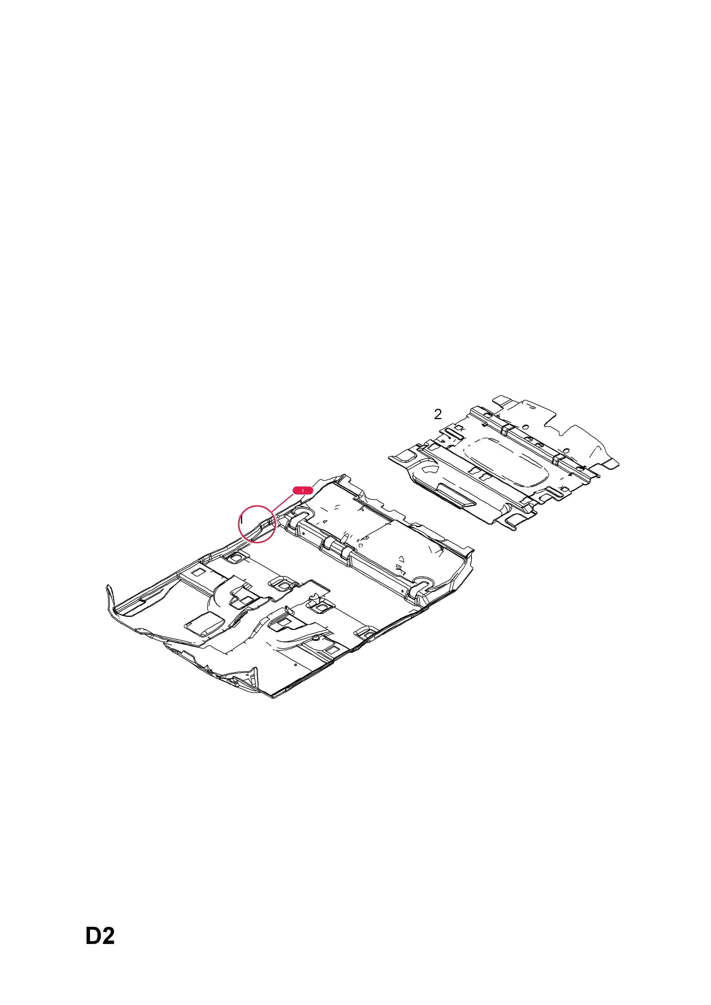 CARPET,ASSY.,FRONT,ANTHRACITE,LHD (IDENT KA)  (PRODUCTION NO. 96467483) — Opel  ANTARA ( 2007 - ) — D BODY INTERIOR TRIM › 2 FLOOR MATS AND CARPETS