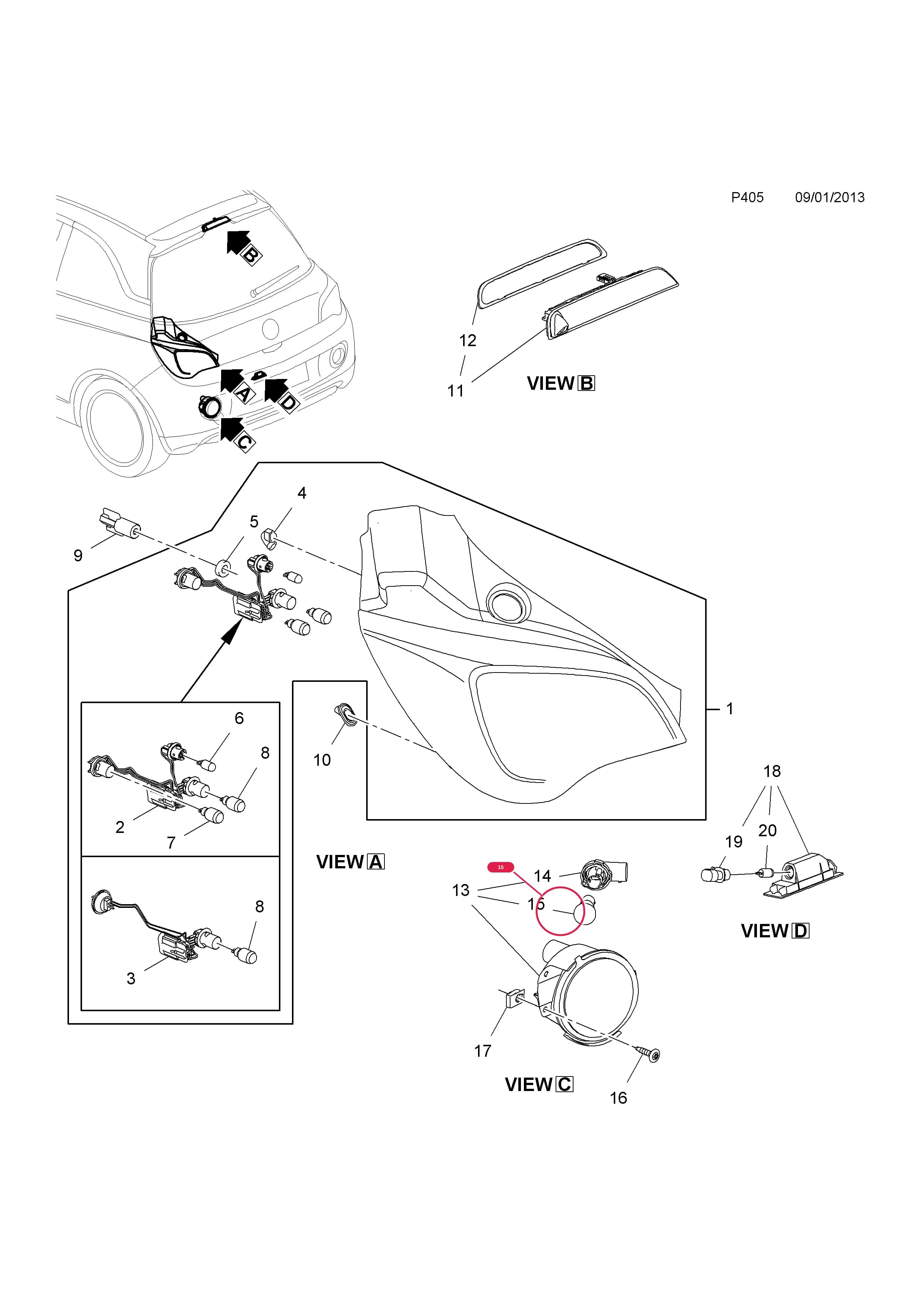 -BULB,FOG/REVERSE — Opel  ADAM ( 2013 - ) — P ELECTRICAL › 6 EXTERIOR LIGHTING