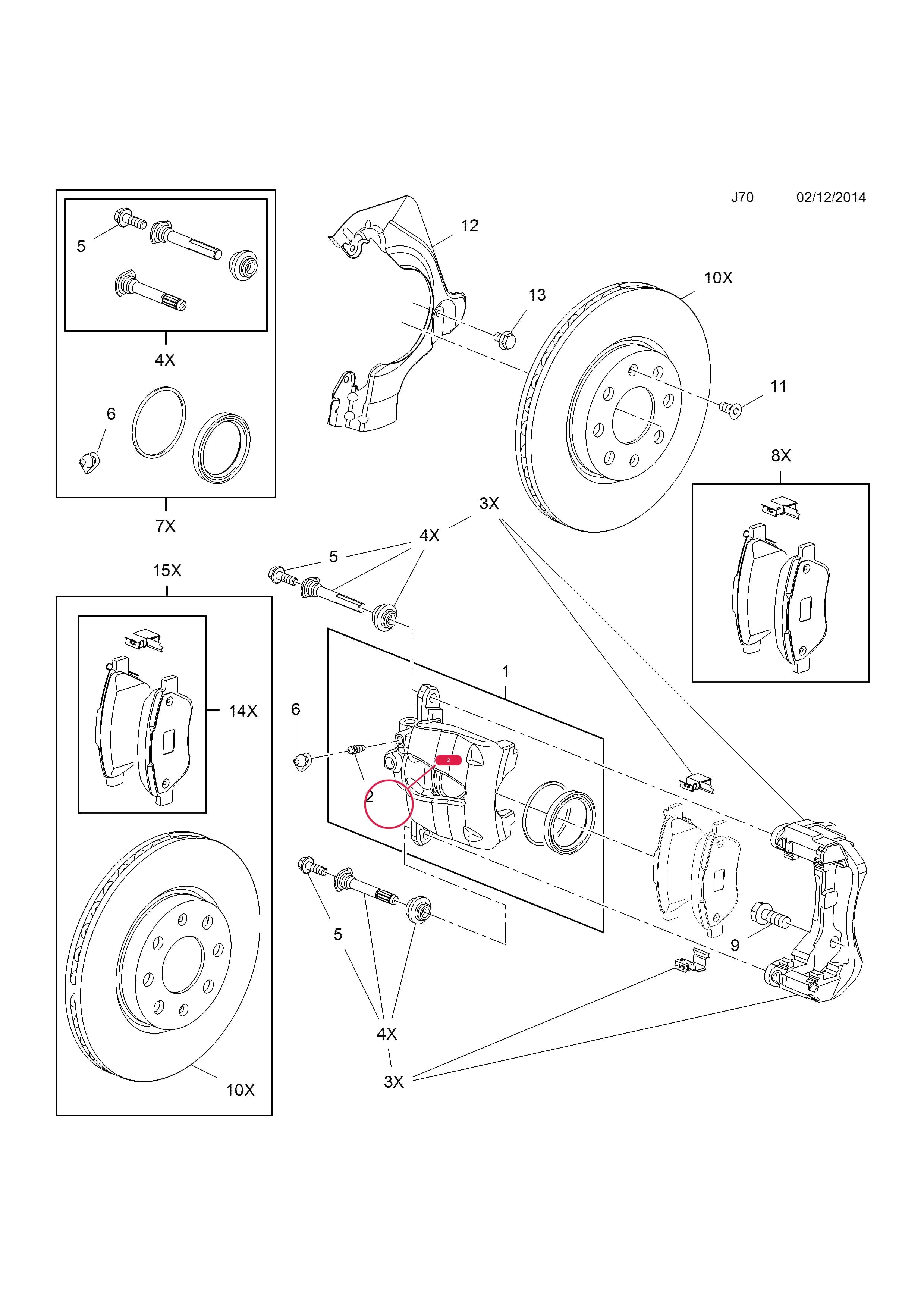 VALVE — Opel  ADAM ( 2013 - ) — J BRAKES › 24.FRONT BRAKE DISC AND CALIPER
