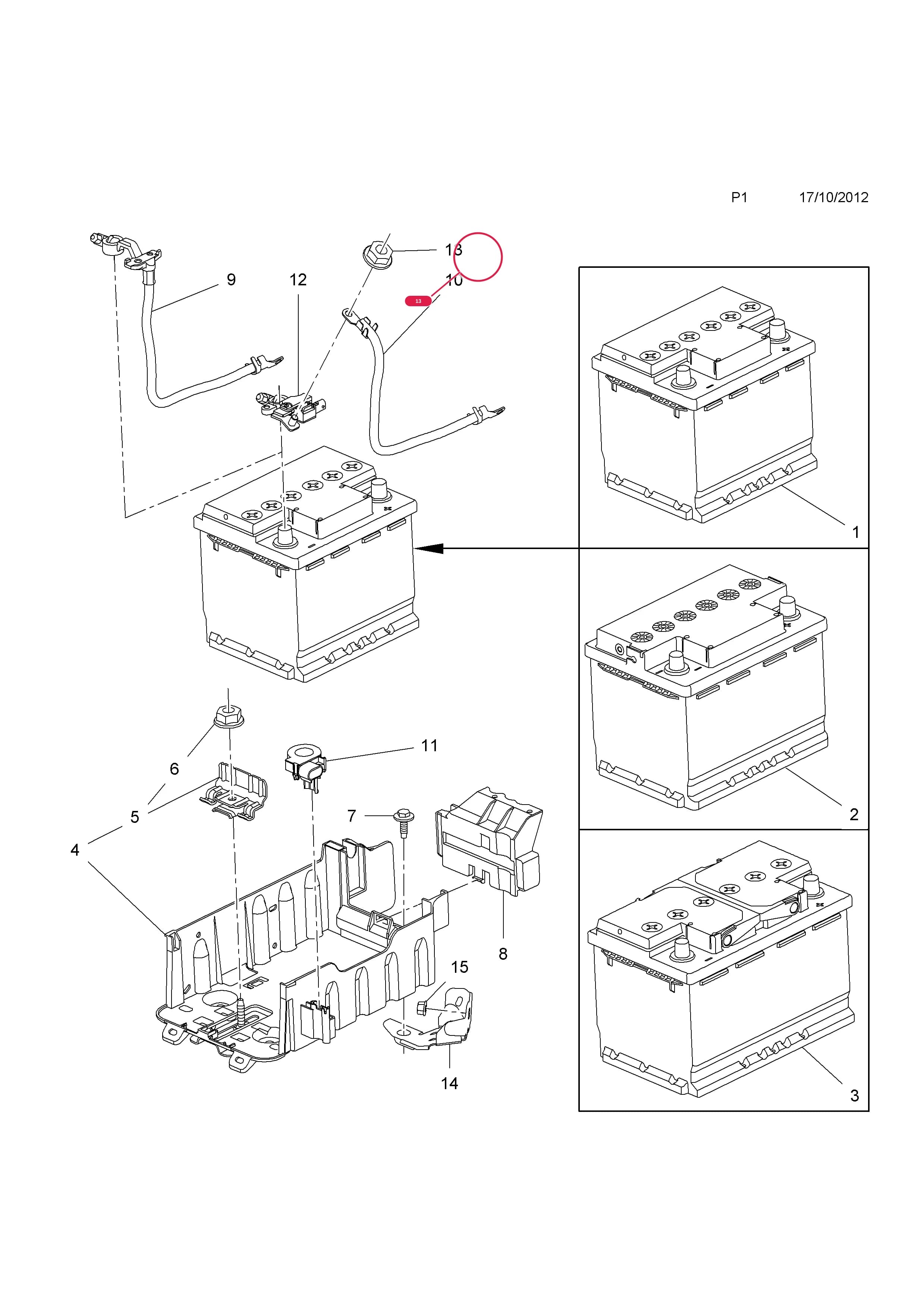 NUT,M8 (FOR STOP/START ENGINE SYSTEM) — Opel  ADAM ( 2013 - ) — P ELECTRICAL › 1 ENGINE AND COOLING