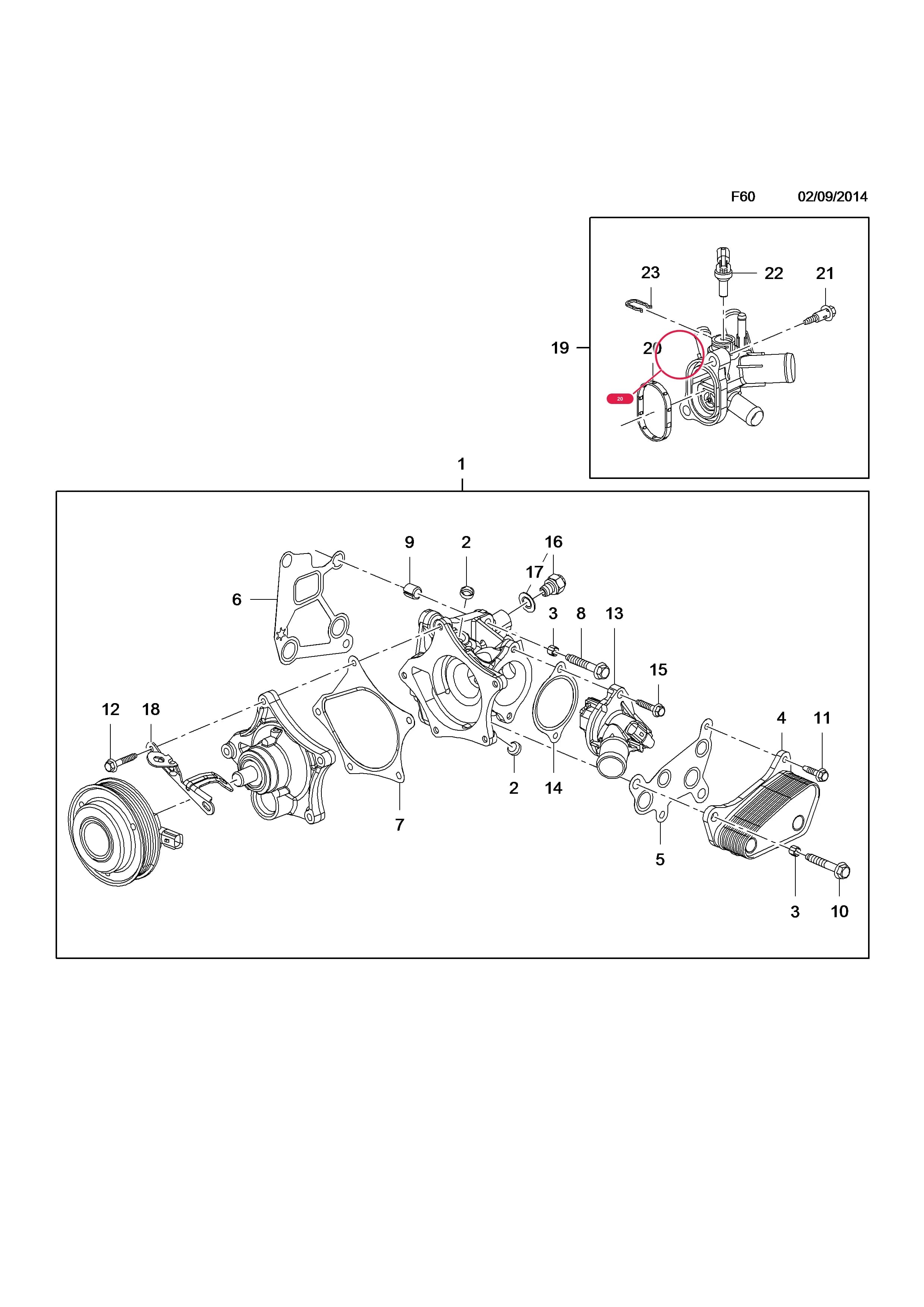 -GASKET — Opel  ADAM ( 2013 - ) — F COOLING › 1 B10XFL[LE1],B10XFT[LE1] PETROL ENGINES