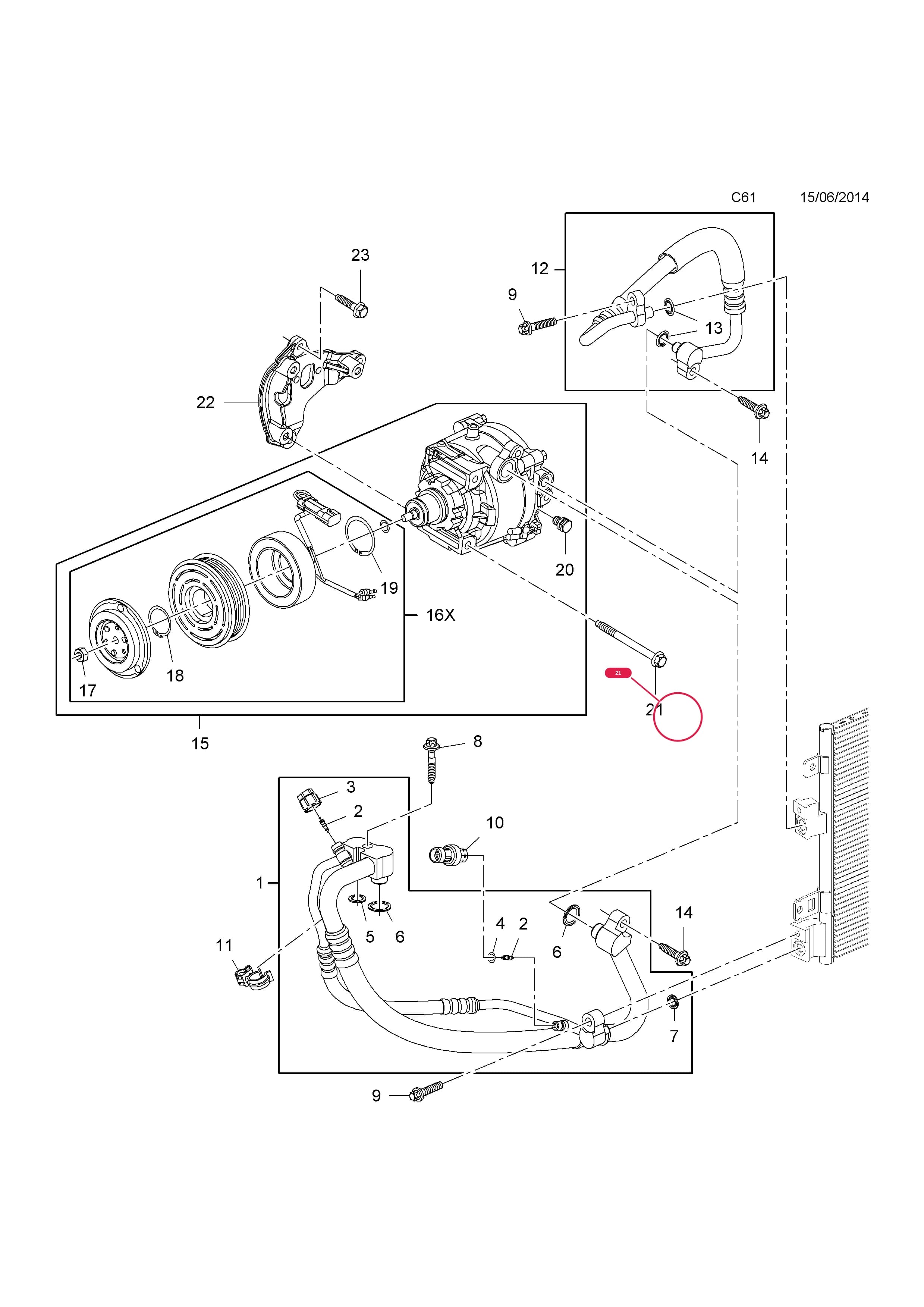 SCREW,HEX.HD. — Opel  ADAM ( 2013 - ) — C BODY INTERIOR FITTINGS › 6 HEATER, AIR CONDITIONING AND VENTILATION