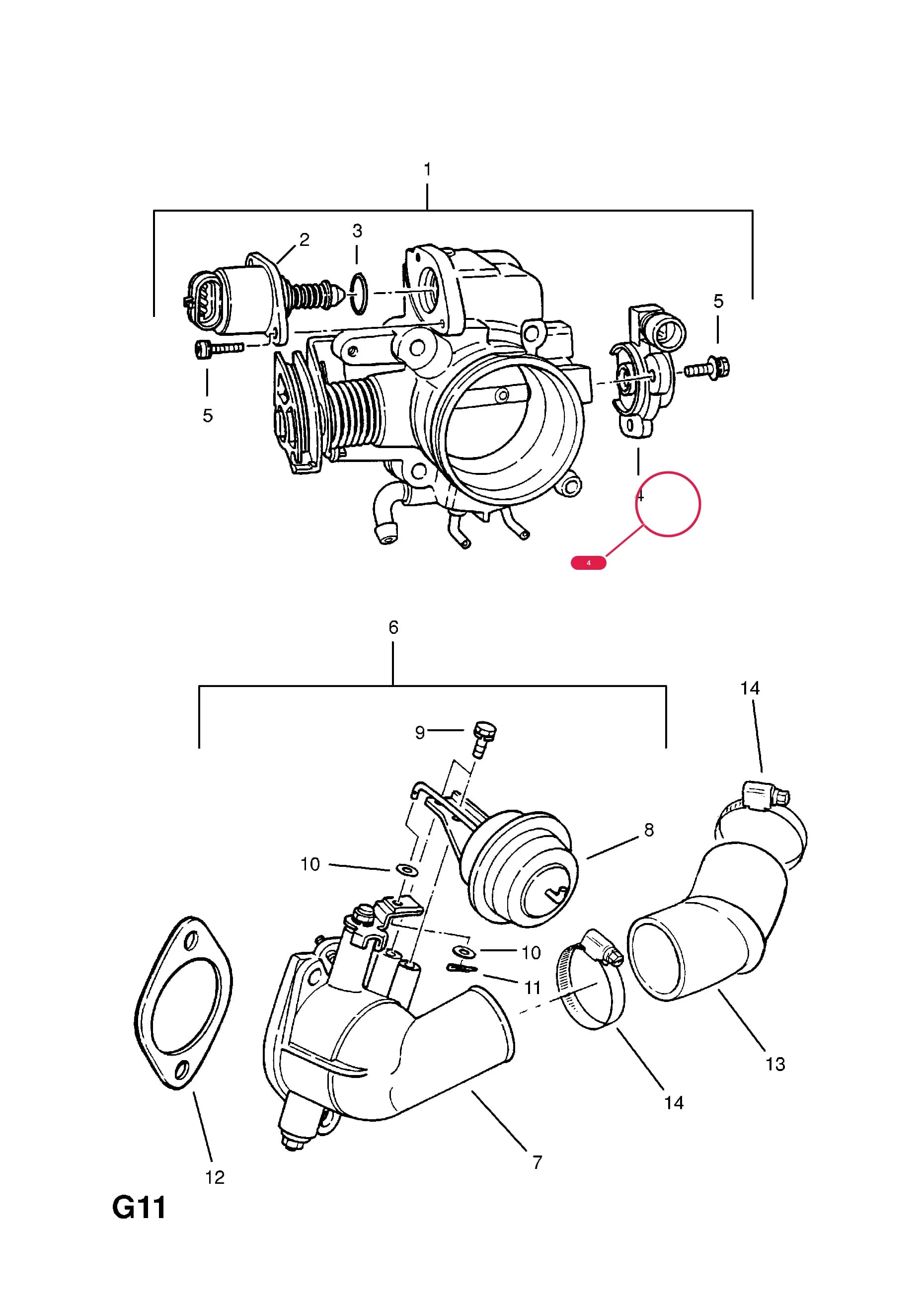 -SENSOR,ASSY. (NLS.- USE  17106680   62 38 133) — Opel  MONTEREY ( 1992 -  1997) — G FUEL AND EXHAUST › 89.THROTTLE VALVE BODY