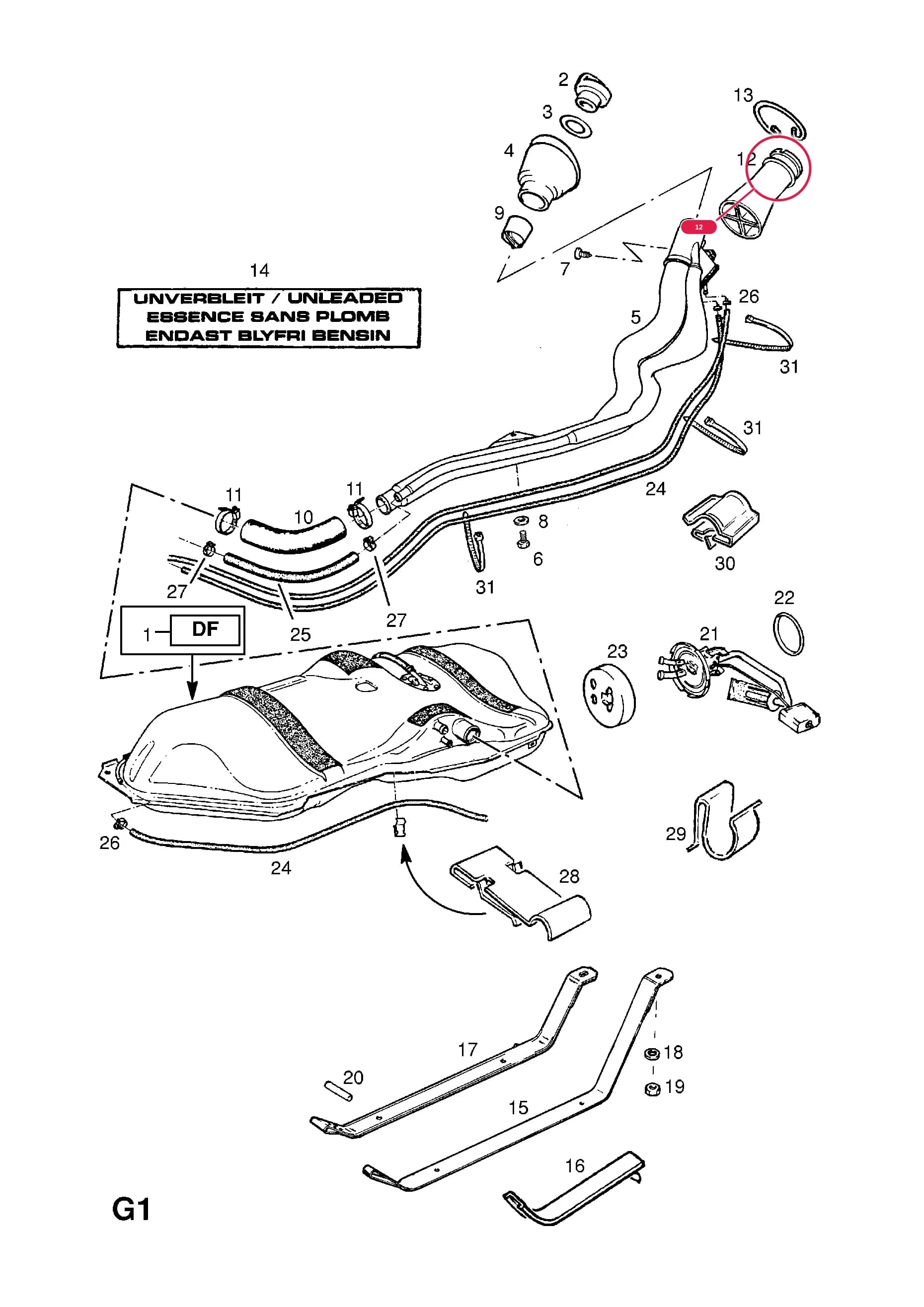 VALVE,ASSY. — Opel  ASTRA CLASSIC ( 1999 -  2002) — G FUEL AND EXHAUST › 50.FUEL TANK