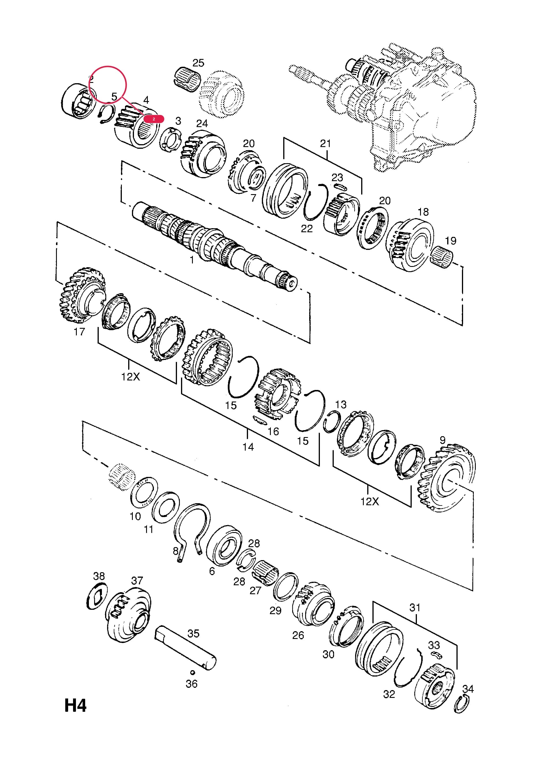 BEARING,MAINSHAFT,FRONT,TRANSMISSION (NLS.- USE 55350152  7 08 014) — Opel  ASTRA CLASSIC ( 1999 -  2002) — H TRANSMISSION › 1 F13 MANUAL TRANSMISSION
