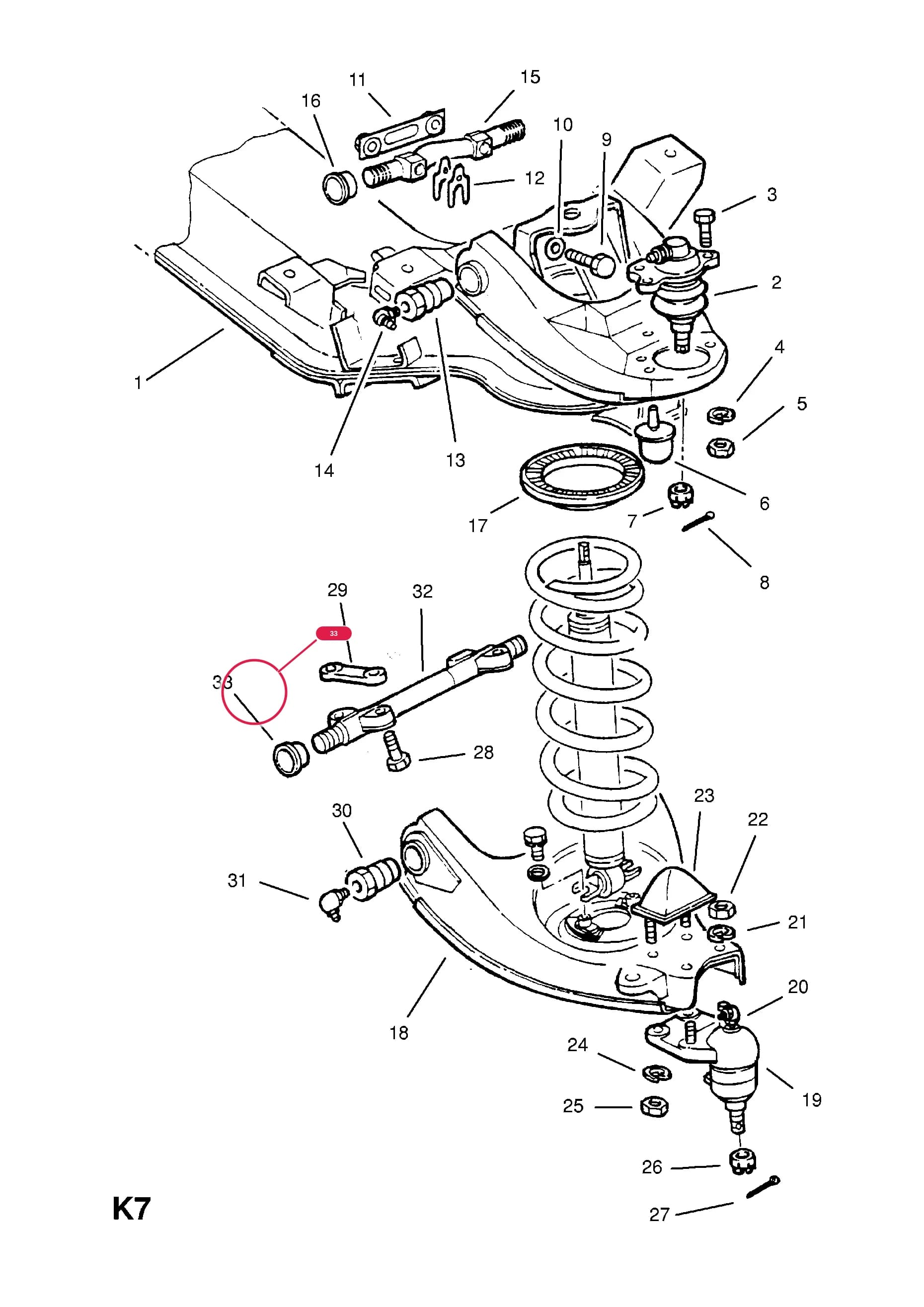BOOT (NLS.- NO REPLACEMENT PART) — Opel EUROMIDI ( 1988 - 1996) — K FRONT AXLE AND SUSPENSION › 24.FRONT SUSPENSION ARM