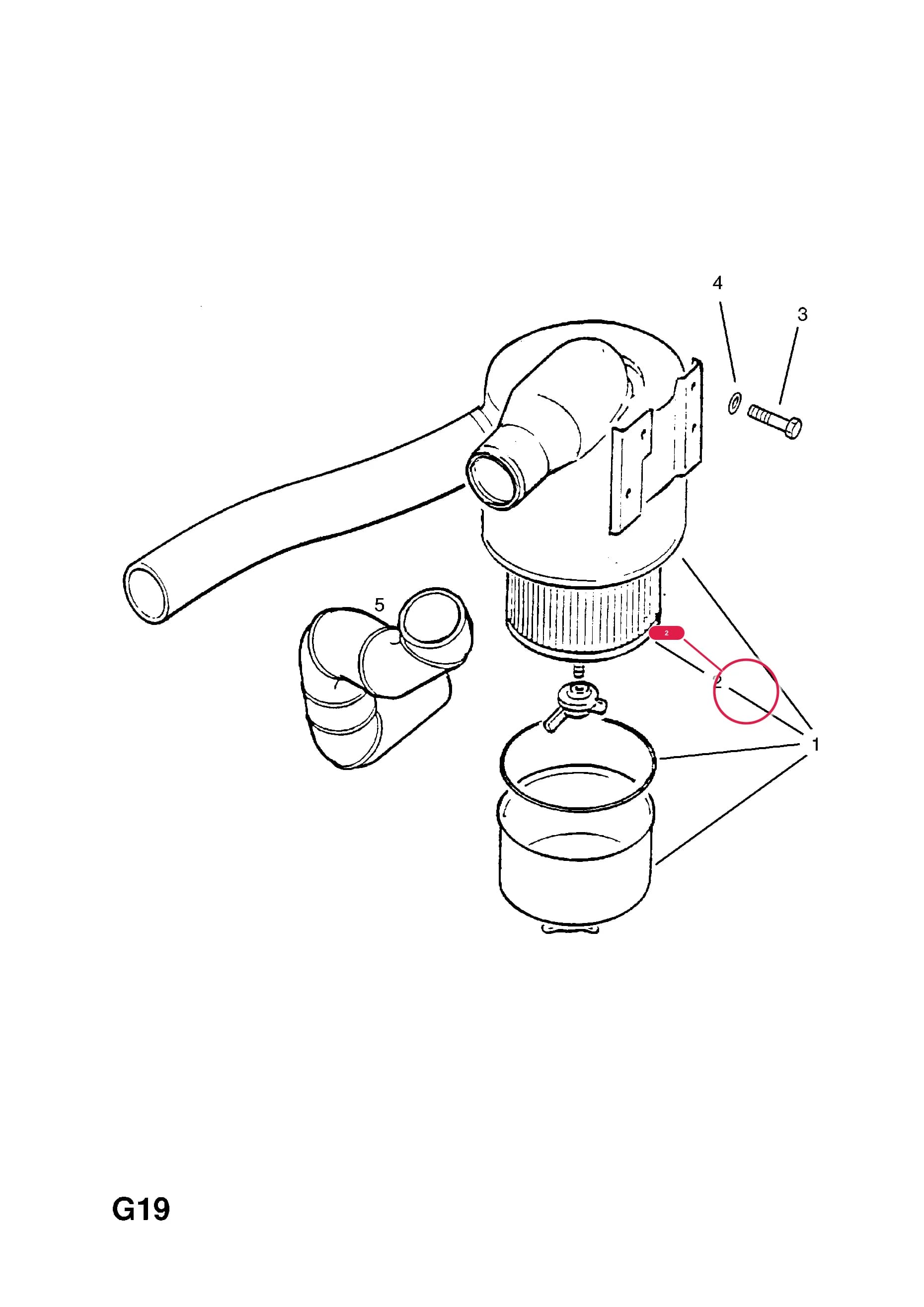 -ELEMENT (NLS.- NO REPLACEMENT PART) — Opel  EUROMIDI ( 1988 -  1996) — G FUEL AND EXHAUST › 10.AIR CLEANER (CONTD.)