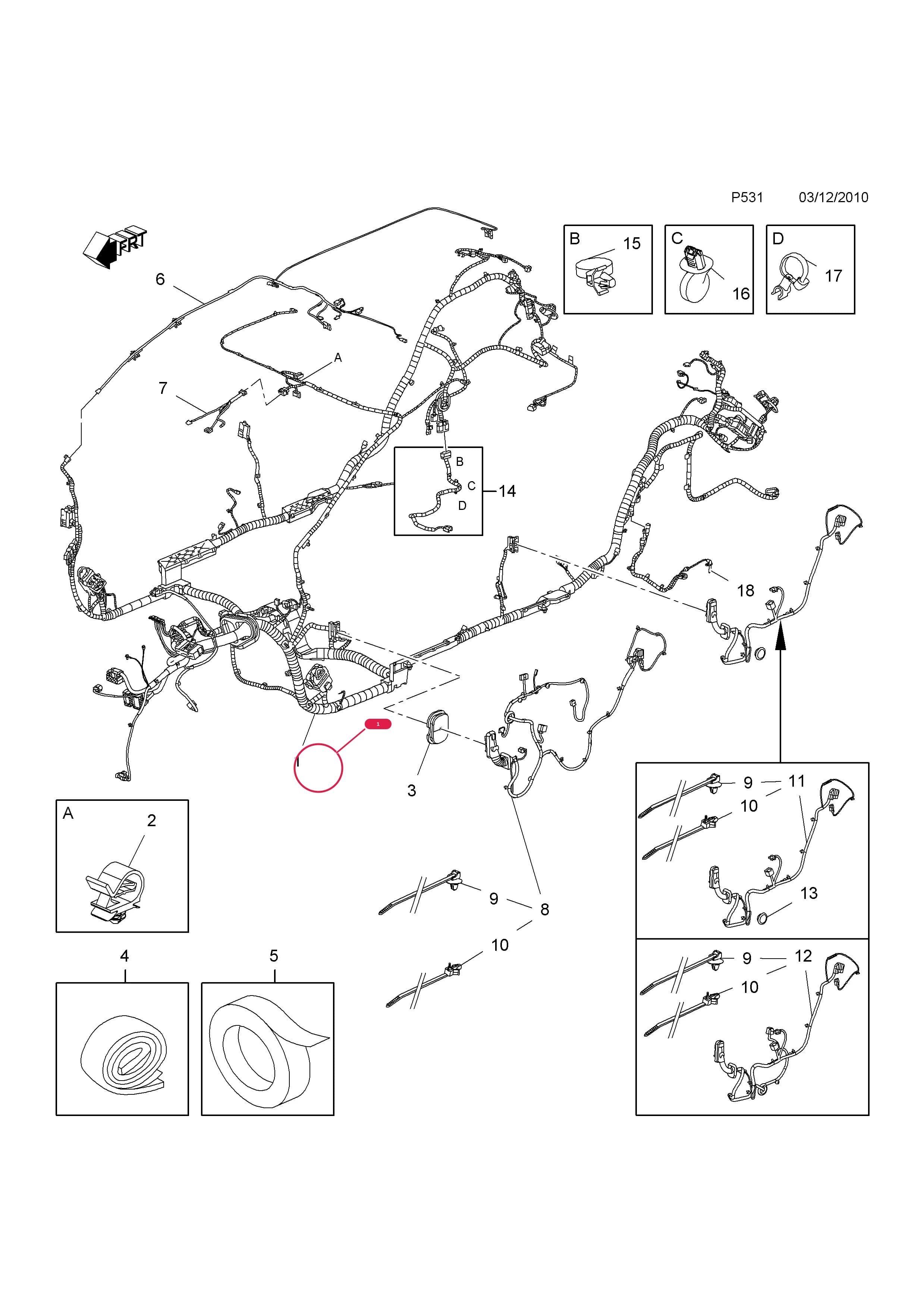 HARNESS,ASSY.,MAIN WIRING,BODY,LHD (IDENT 7ZW) — Opel  ASTRA-J ( 2010 - ) — P ELECTRICAL › 8 WIRING HARNESS