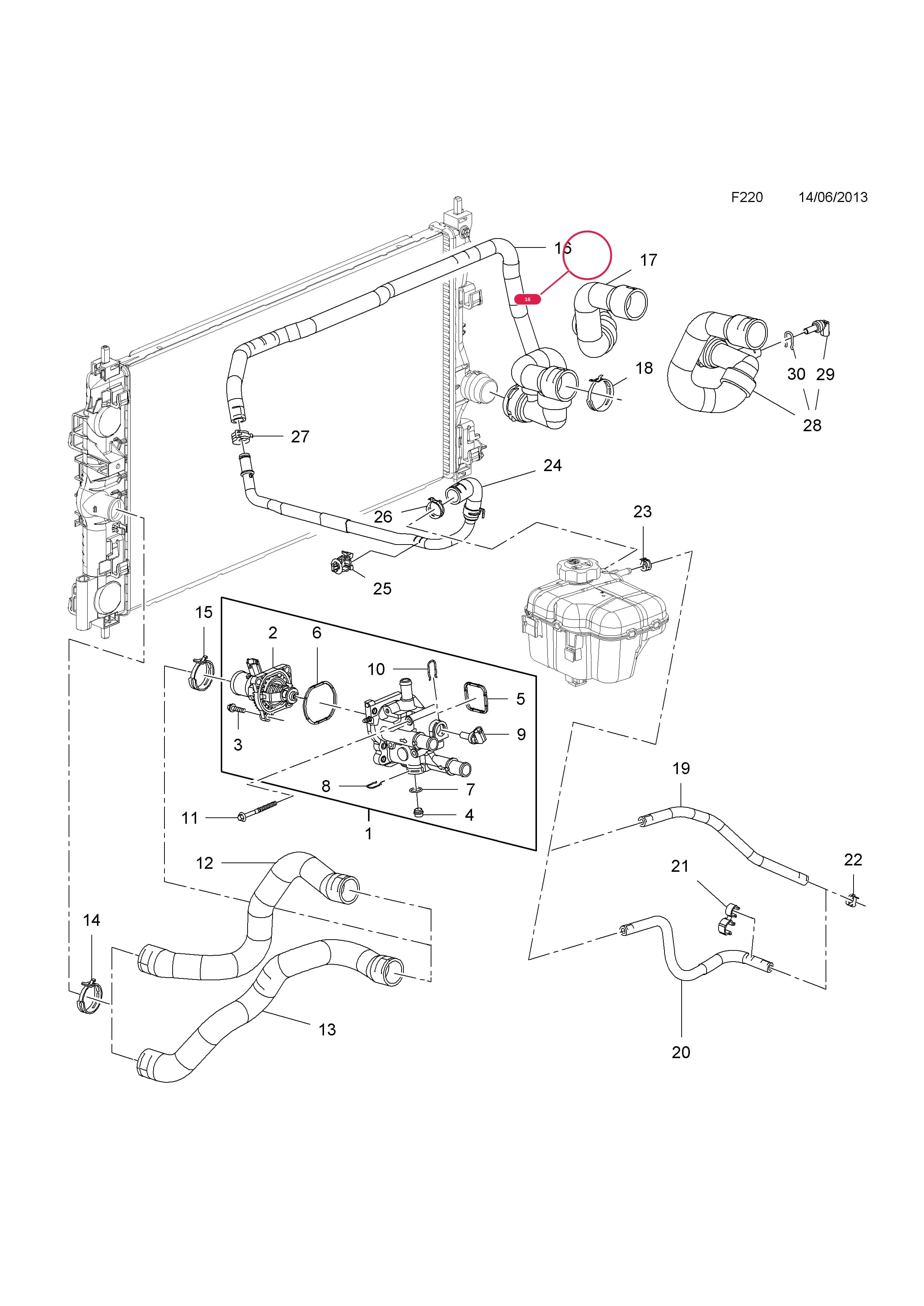 HOSE,RADIATOR OUTLET — Opel  ASTRA-J ( 2010 - ) — F COOLING › 19.HOSES AND PIPES
