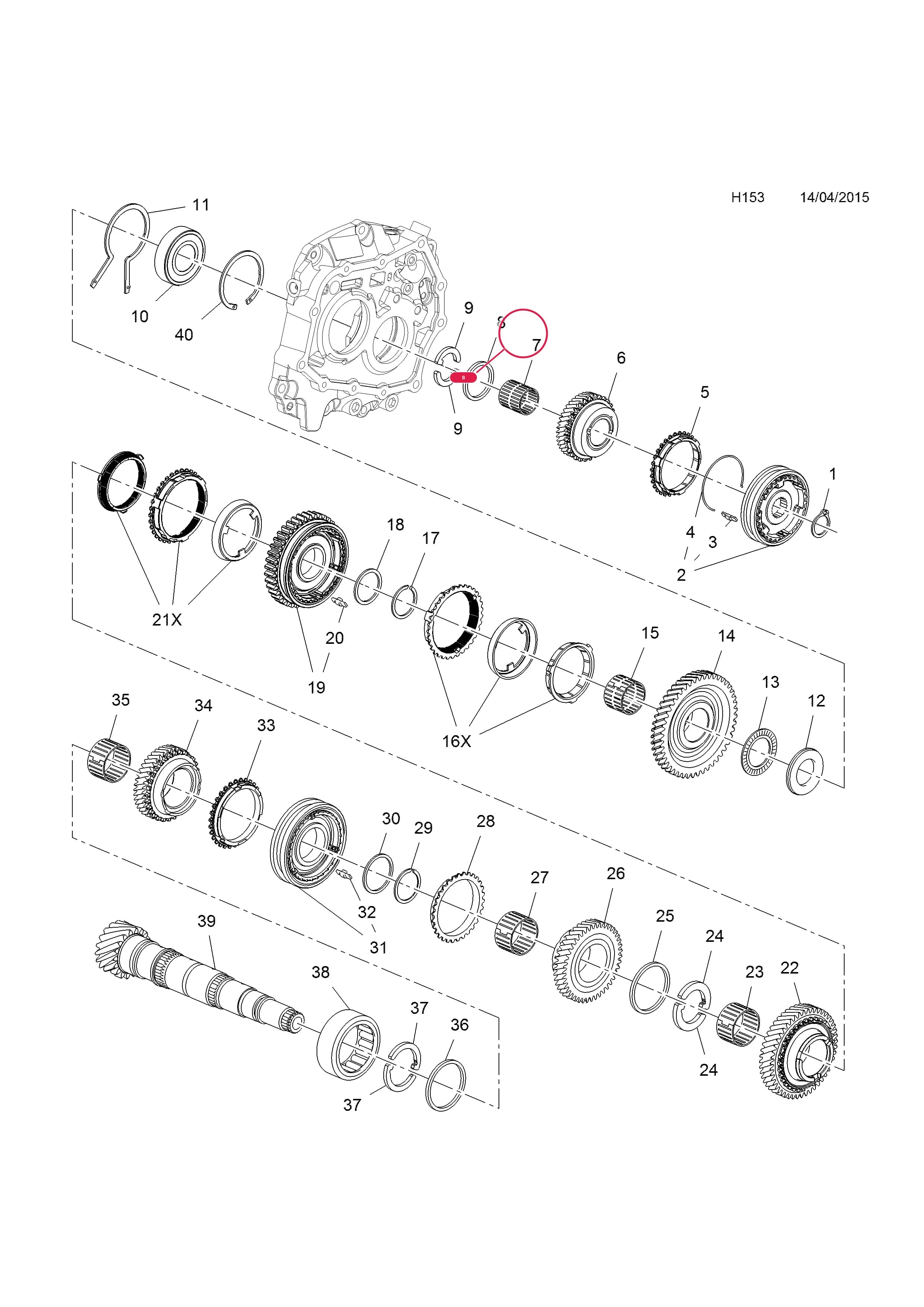 RING,RETAINING,THRUST WASHER,FIFTH GEAR — Opel  ASTRA-J ( 2010 - ) — H TRANSMISSION › 2 D20 MANUAL TRANSMISSION