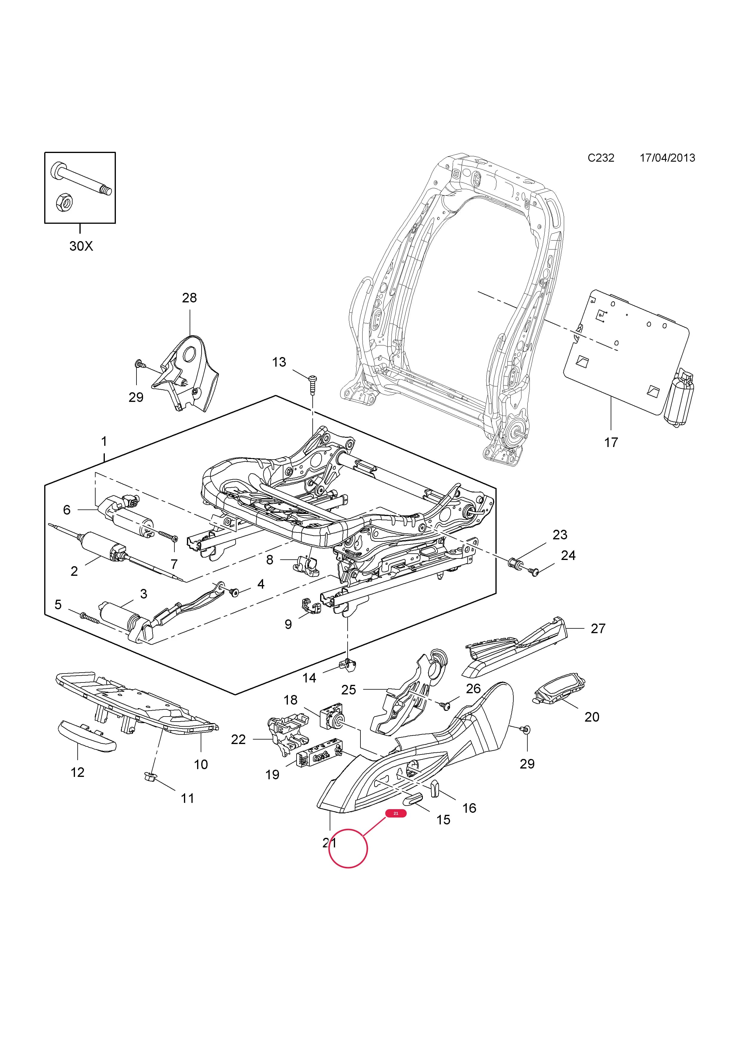 PANEL,FINISHER,OUTER,RH SEAT — Opel  ASTRA-J ( 2010 - ) — C BODY INTERIOR FITTINGS › 16 FRONT SEAT - FOR STANDARD AND SPORT SEAT,POC AE4/A51