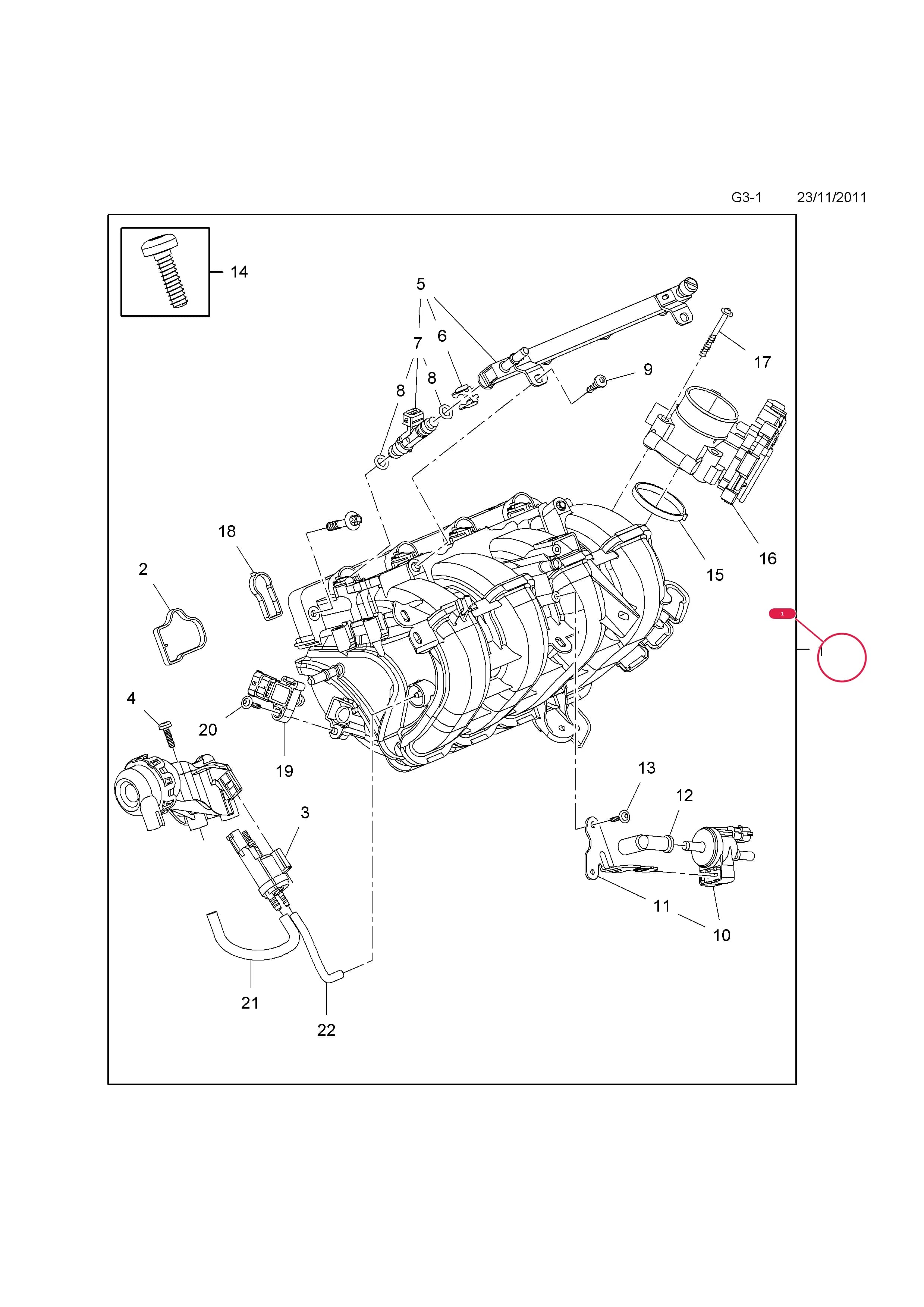 MANIFOLD,ASSY.,INDUCTION,WITH THROTTLE BODY,INJECTOR AND FUEL RAIL — Opel  CORSA-D ( 2007 - ) — G FUEL AND EXHAUST › 1 Z10XEP[LJ4],A10XEP[LDB],Z12XEP[LB4],A12XEL[LWD],A12XER[LDC],Z14XEP[LJ2],A14XEL[L2Z],A14XER[LDD] PETROL ENGINES