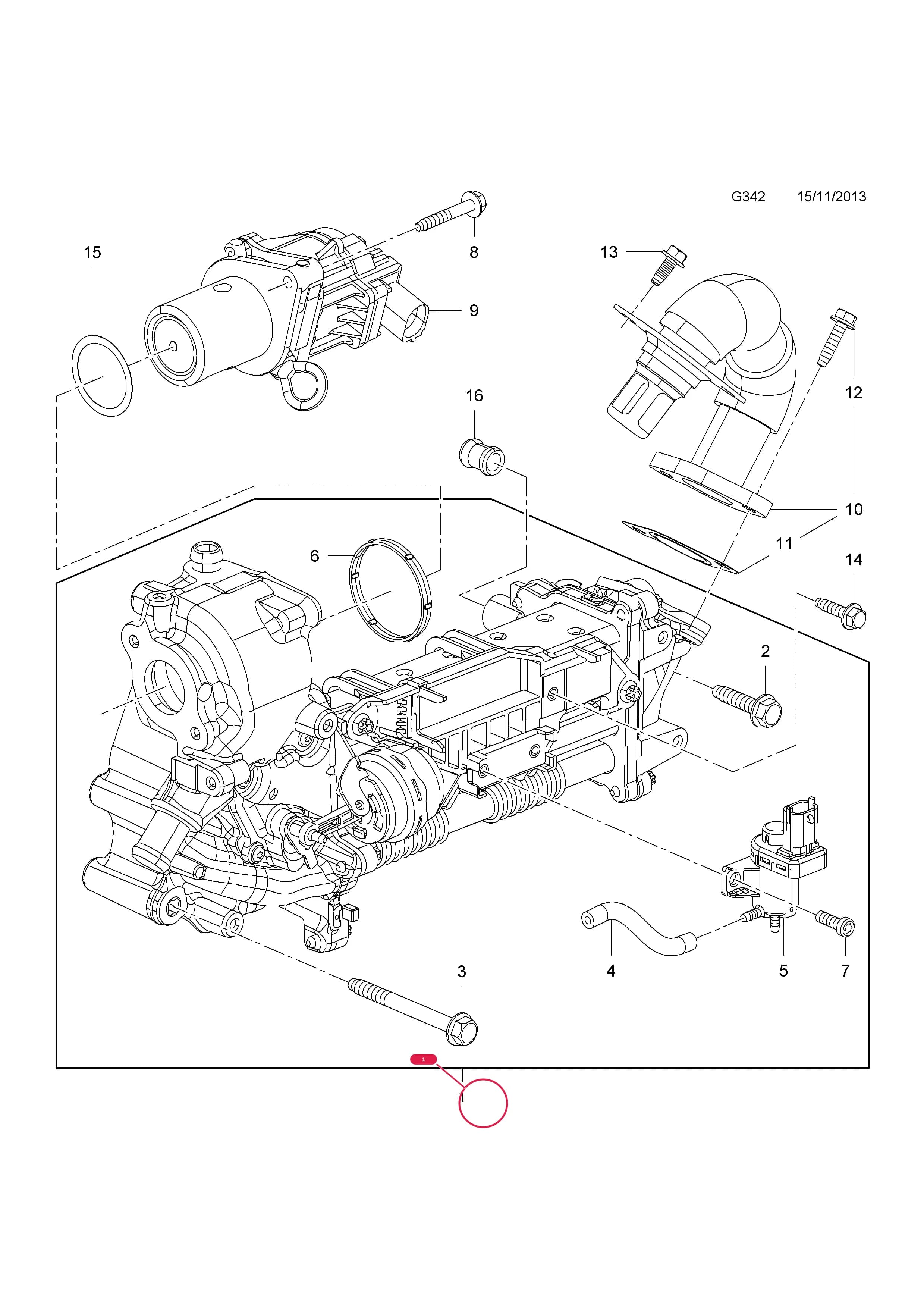 HOUSING,EGR COOLER (NLS.- USE 55487874  8 51 204) — Opel  MERIVA-B ( 2010 - ) — G FUEL AND EXHAUST › 4 B16DTC[LVM],B16DTE[LWQ],B16DTH[LVL],B16DTN[LVL],B16DTL[LVM] DIESEL ENGINES