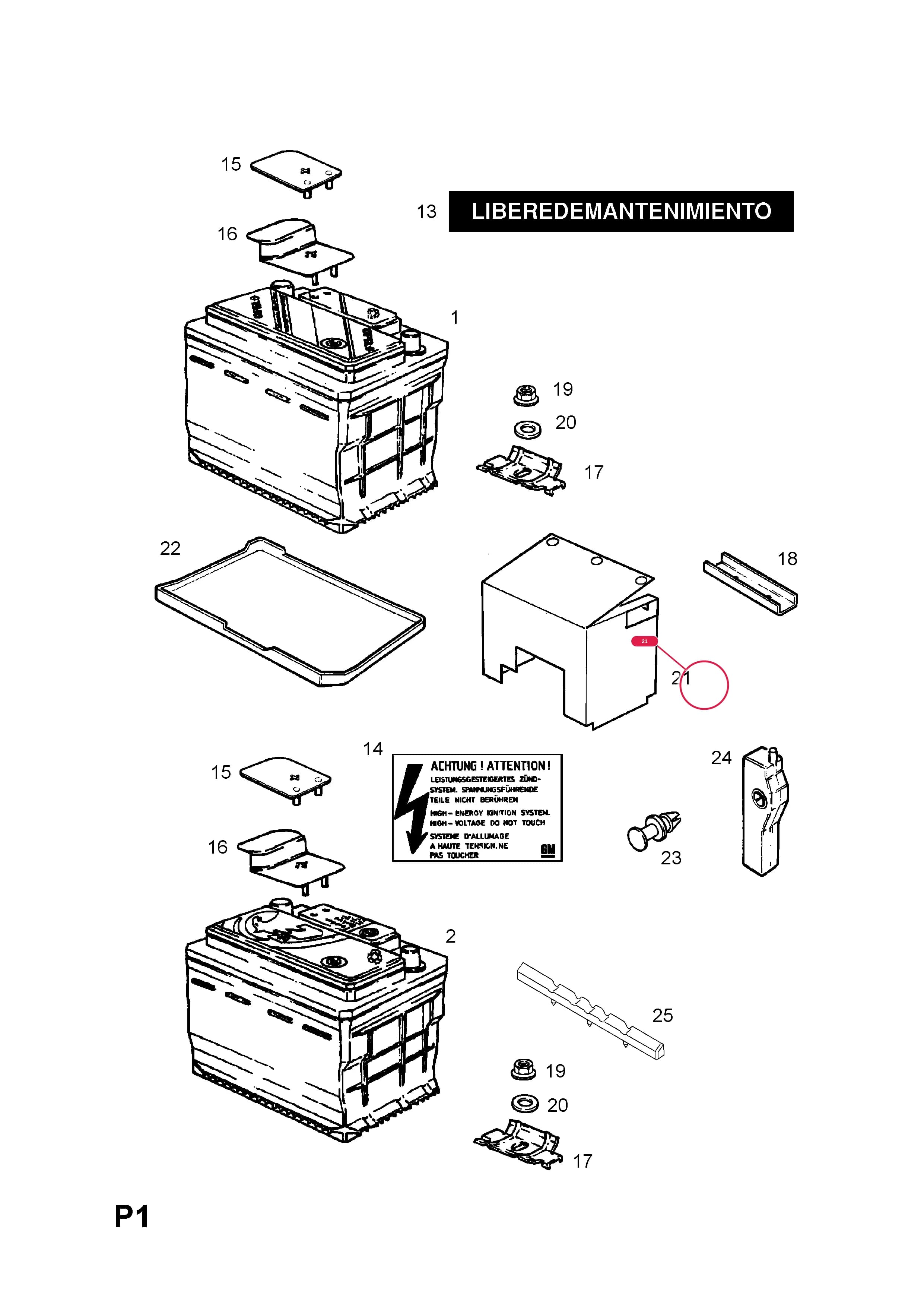 COVER,PROTECTION,BATTERY,RHD (NLS.- NO REPLACEMENT PART)Примечание:FOR JAPAN,COLD WEATHER,HOT CLIMATE PACKAGES — Opel  CORSA-B ( 1993 -  2002) — P ELECTRICAL › 1 ENGINE AND COOLING