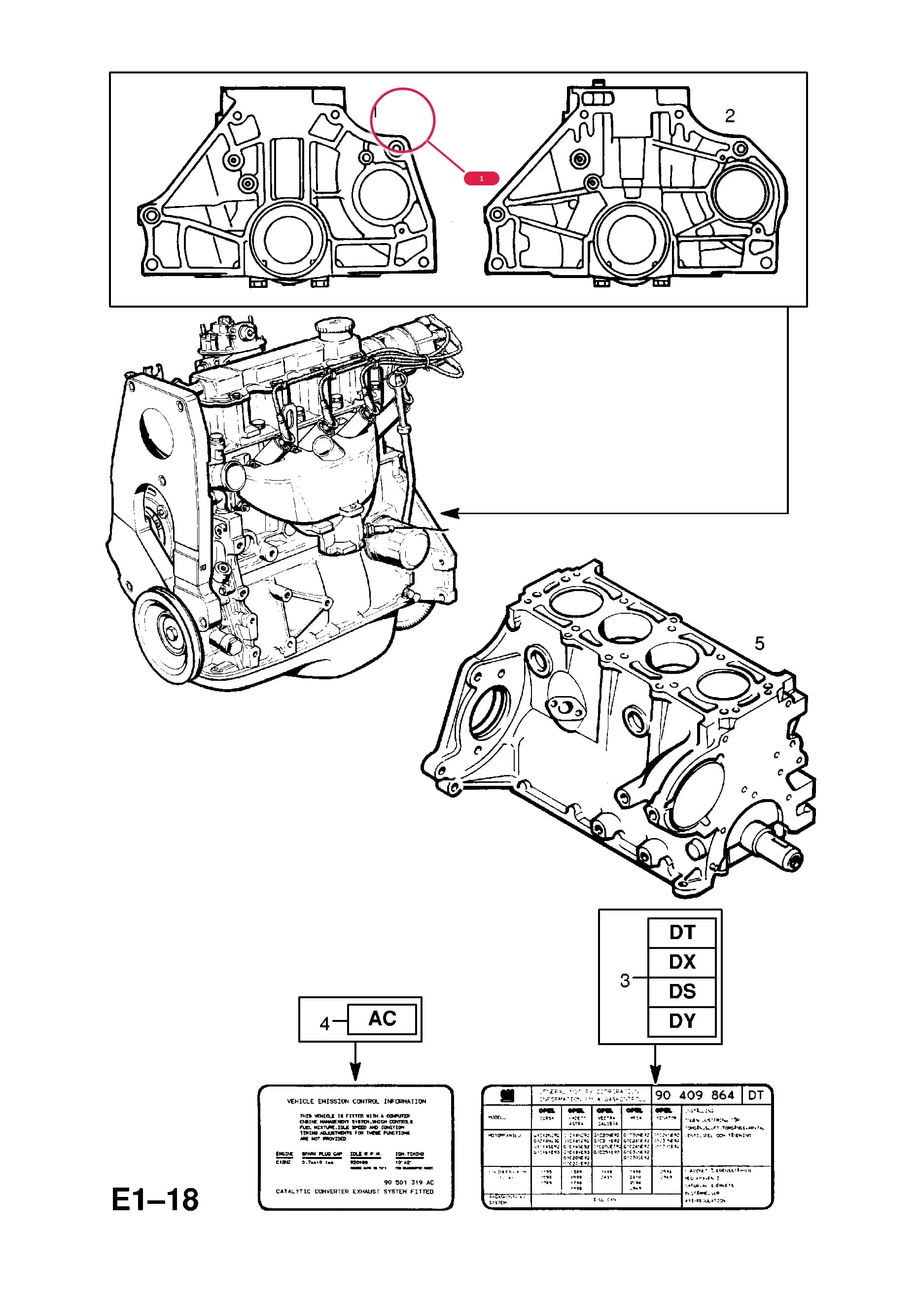 ENGINE,ASSY.,LESS ALTERNATOR (NLS.- NO REPLACEMENT PART) — Opel  CORSA-B ( 1993 -  2002) — E ENGINE AND CLUTCH › 2 12NZ[L71],C12NZ[L71],X12SZ[L71] ENGINES