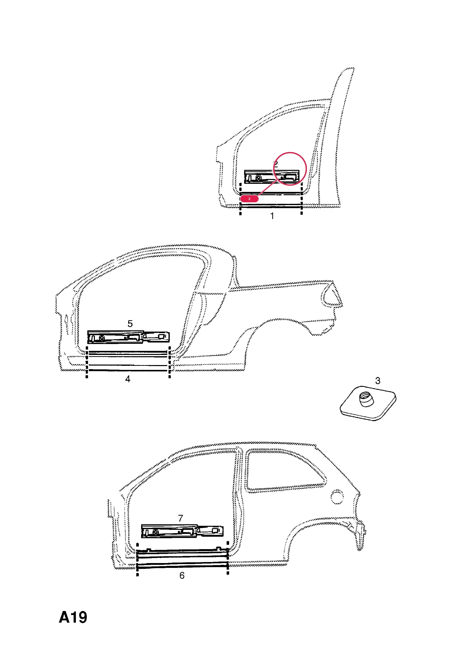 REINFORCEMENT,SILL PANEL,INNER,RH (NLS.- NO REPLACEMENT PART) — Opel  CORSA-B ( 1993 -  2002) — A BODY SHELL AND PANELS › 5 BODY SIDE