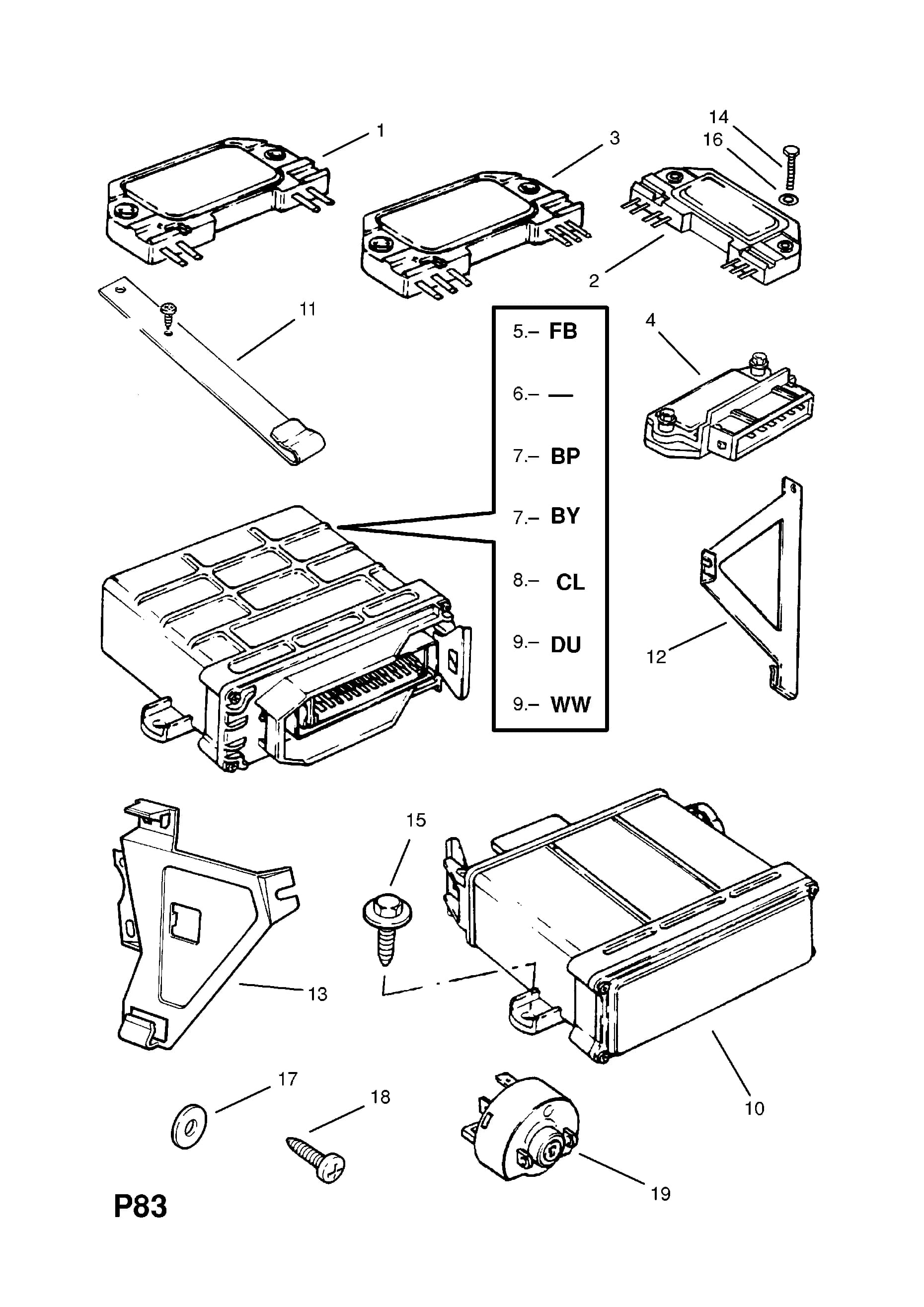 CONTROL UNIT,IGNITION (MODULE) (FOR 10457019   12 11 407) (NLS.- USE 10482824   62 37 753) — Opel  KADETTE-E ( 1985 -  1993) — P ELECTRICAL › 1 ENGINE AND COOLING