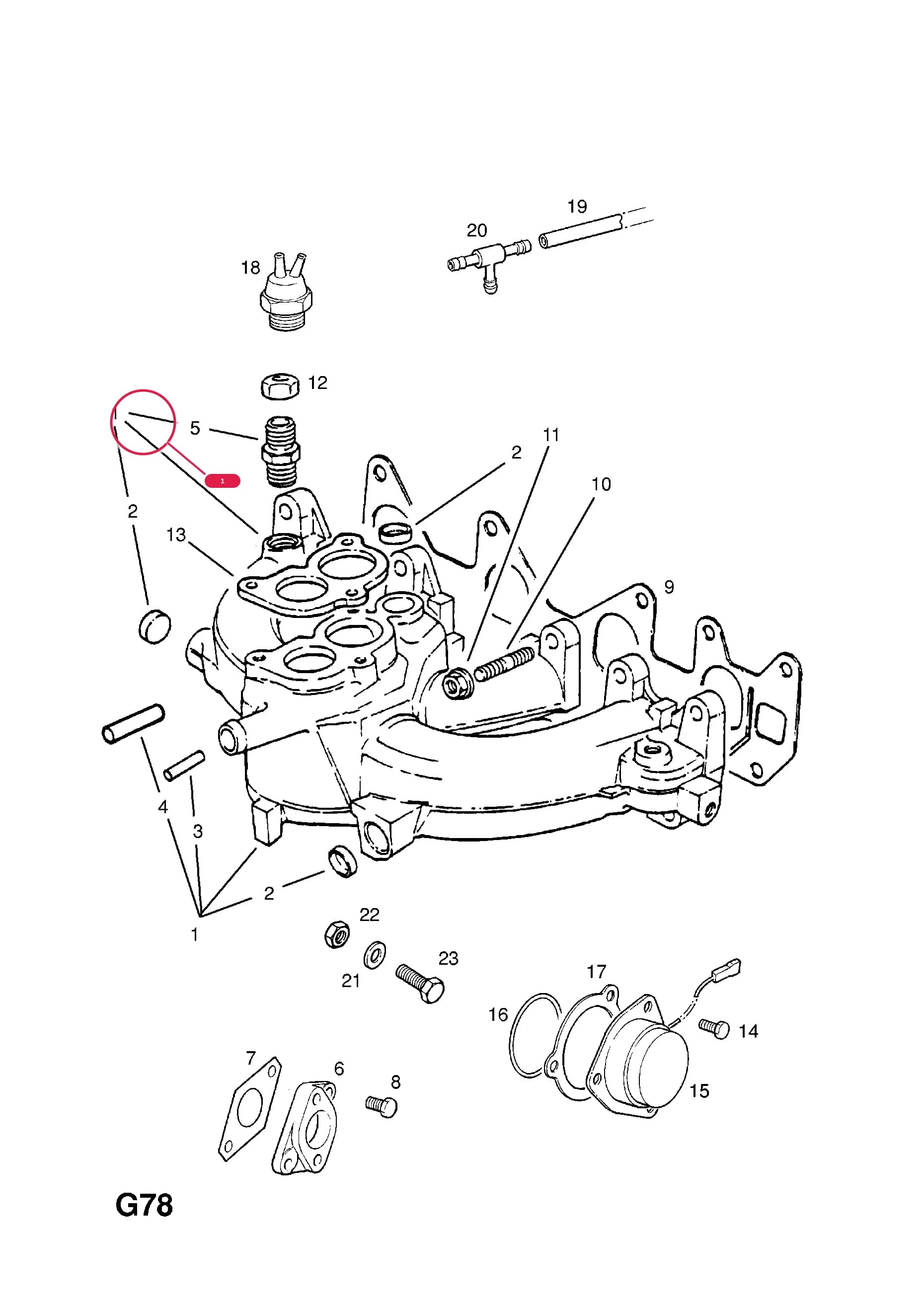 MANIFOLD,INDUCTION (NLS.- NO REPLACEMENT PART)Примечание:EXCEPT SWEDEN,SWITZERLAND — Opel  KADETTE-E ( 1985 -  1993) — G FUEL AND EXHAUST › 343.INDUCTION MANIFOLD (CONTD.)