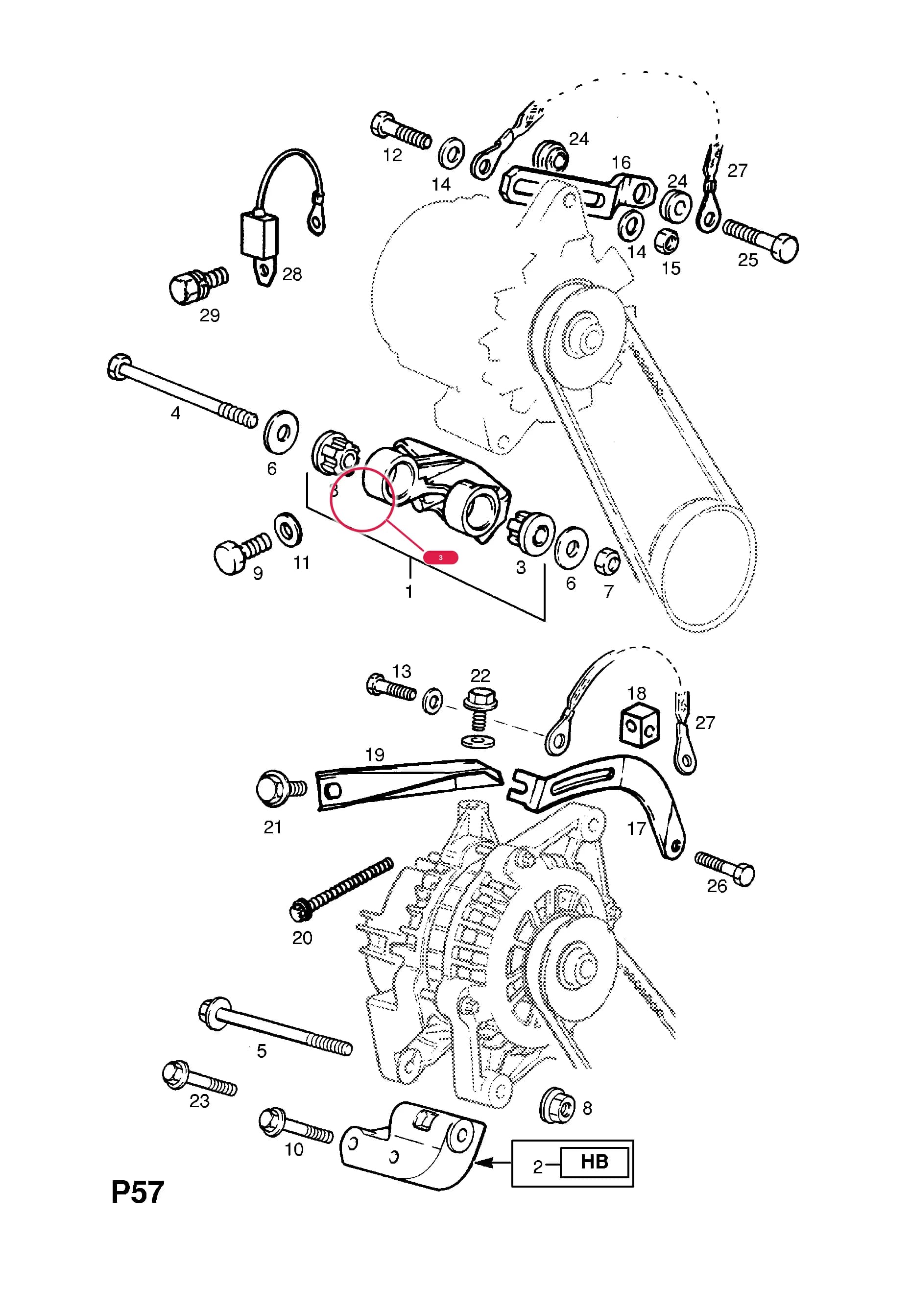 -BUSH,DAMPER — Opel  ASTRA-F ( 1992 -  1998) — P ELECTRICAL › 1 ENGINE AND COOLING
