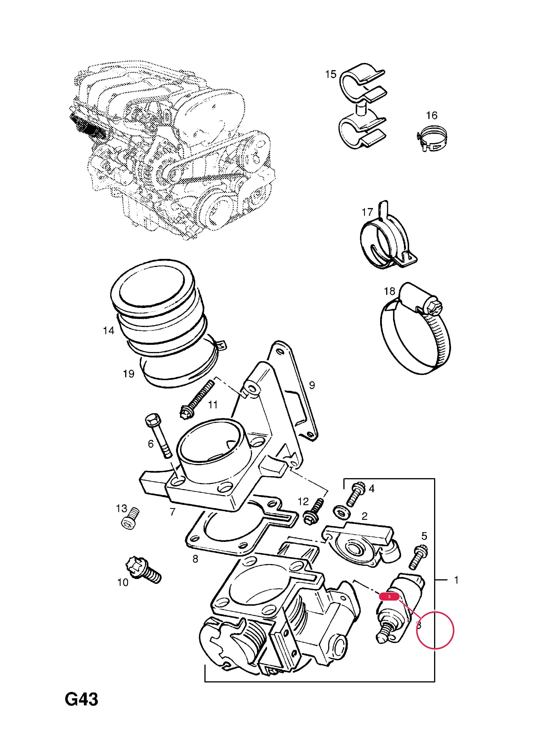 -GOVERNOR (IDLE CONTROL) (NLS.- USE 17113196    8 26 550) — Opel  ASTRA-F ( 1992 -  1998) — G FUEL AND EXHAUST › 301.THROTTLE VALVE BODY (CONTD.)