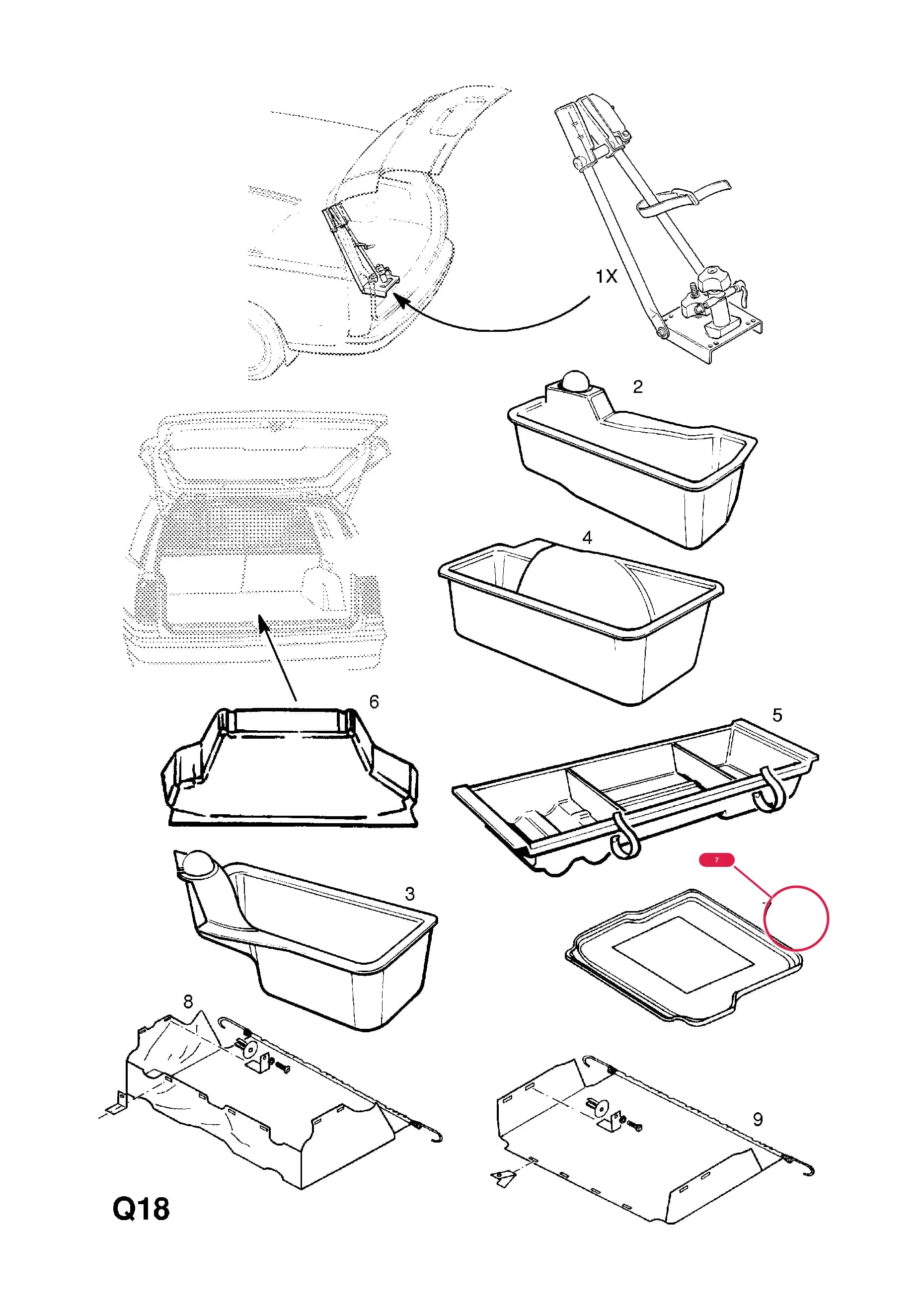LINER,CARGO (FOR VAUXHALL) (NLS.- NO REPLACEMENT PART) — Opel  ASTRA-F ( 1992 -  1998) — Q ACCESSORIES › 3 BODY INTERIOR FITTINGS