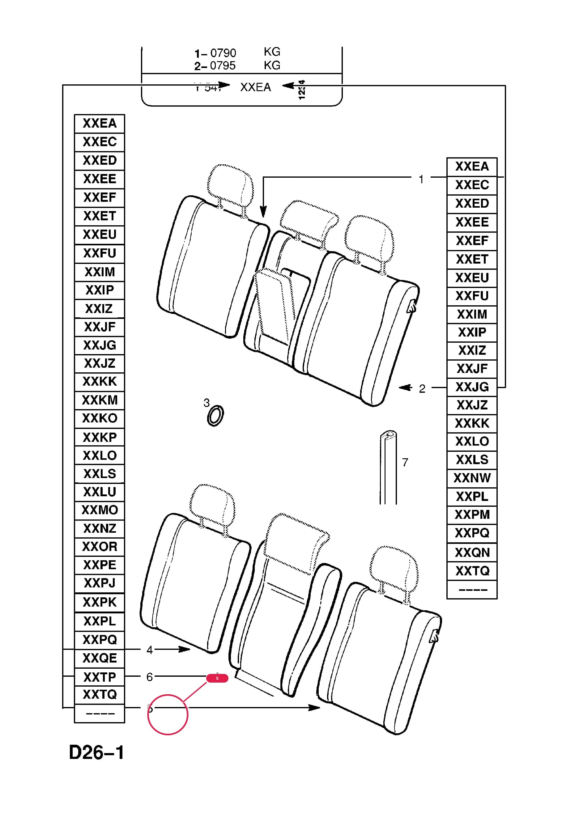 COVER,ASSY.,REAR SQUAB,LH,ANTHRACITE (GM DRIVE TRIM CODE  XXQE)  (PRODUCTION NO. 13150671) — Opel  ASTRA-G ( 1998 -  2010) — D BODY INTERIOR TRIM › 10 REAR SEAT TRIM