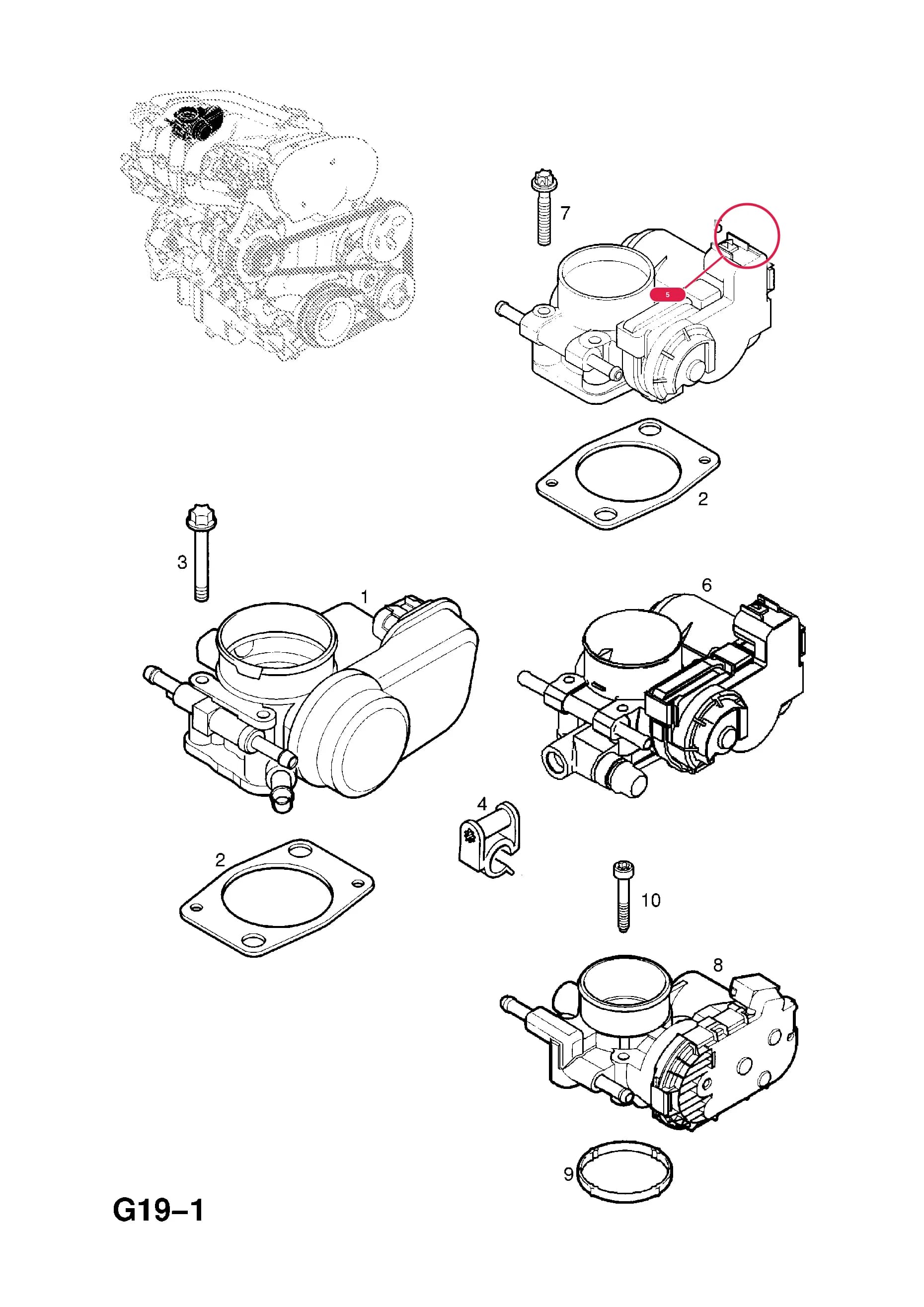BODY,ASSY.,THROTTLE VALVE — Opel  ASTRA-G ( 1998 -  2010) — G FUEL AND EXHAUST › 516.THROTTLE VALVE BODY (CONTD.)