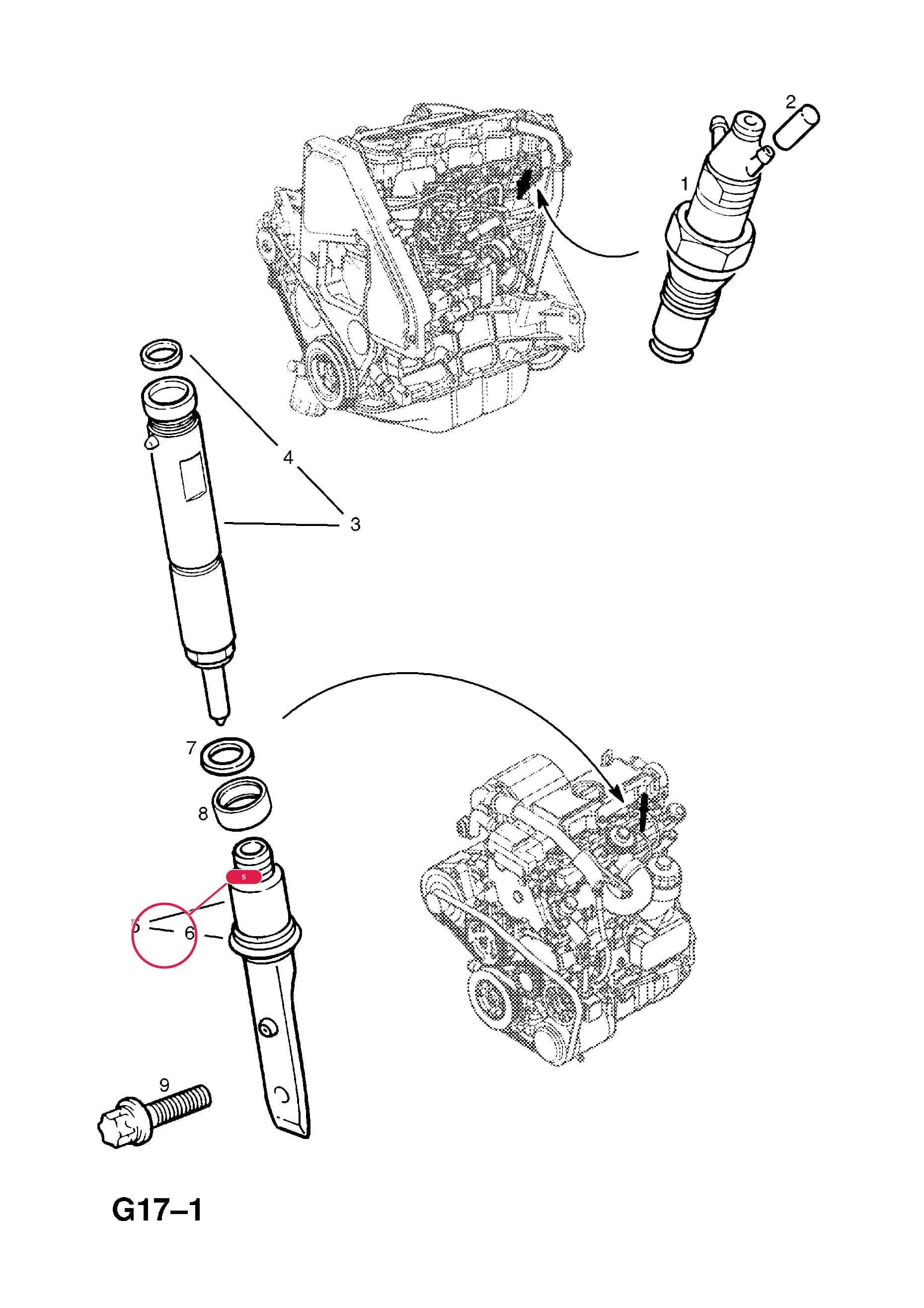 HOLDER,ASSY.,INJECTOR NOZZLE — Opel  ASTRA-G ( 1998 -  2010) — G FUEL AND EXHAUST › 349.FUEL INJECTOR (CONTD.)