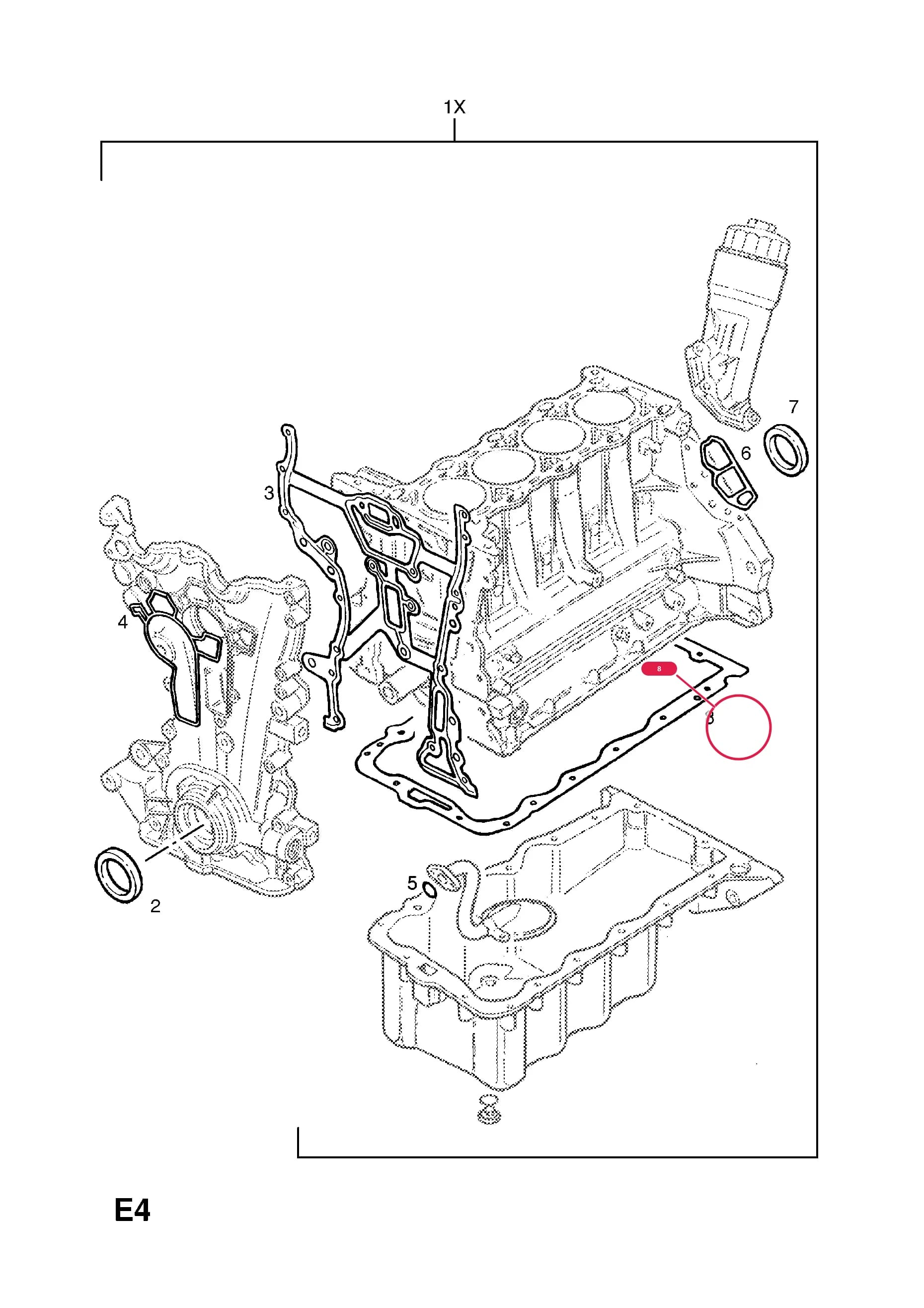 -GASKET,OIL PAN (NLS.- USE 55353797  6 52 616)Примечание:RANGE: BREAKPOINT INFORMATION NOT YET AVAILABLE — Opel  ASTRA-G ( 1998 -  2010) — E ENGINE AND CLUTCH › 1 X12XE[LW4],Z12XE[LW4] PETROL ENGINES
