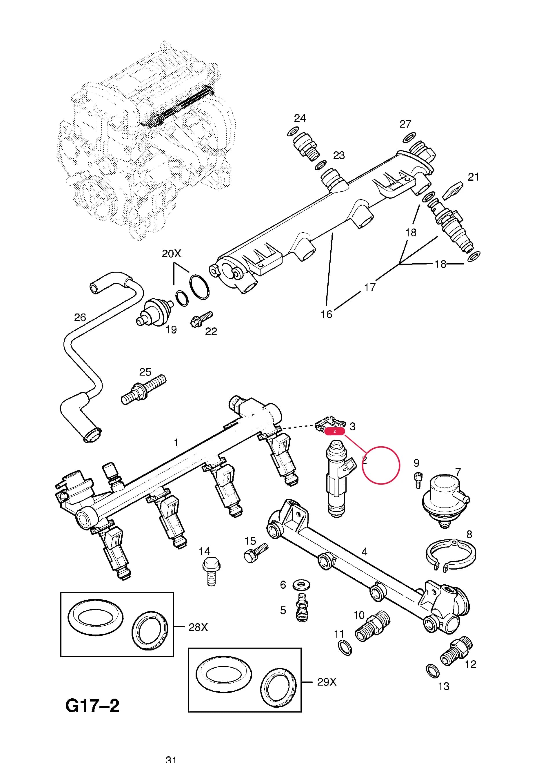 -INJECTOR,ASSY.,FUEL — Opel  ASTRA-G ( 1998 -  2010) — G FUEL AND EXHAUST › 312.Z20LET[L70] ENGINE