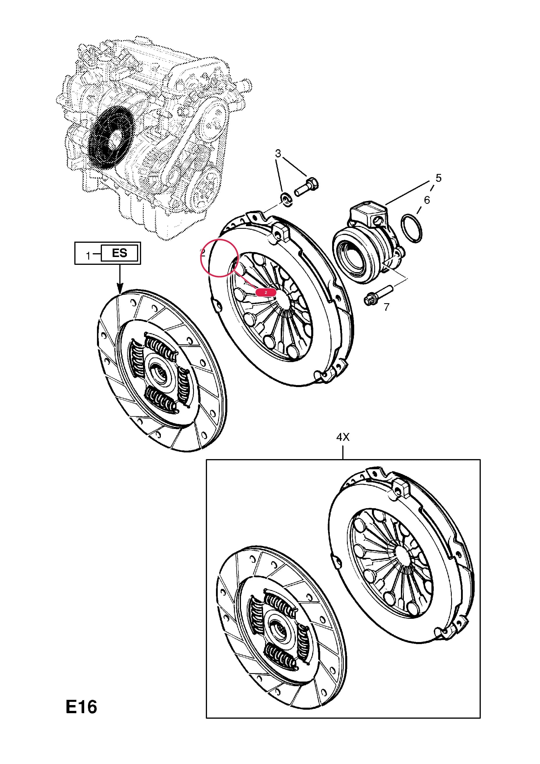 COVER,AND PRESSURE PLATE,ASSY.,CLUTCH (IDENT C3) (NLS.- USE 90544037  6 66 031) — Opel  ASTRA-G ( 1998 -  2010) — E ENGINE AND CLUTCH › 1 X12XE[LW4],Z12XE[LW4] PETROL ENGINES
