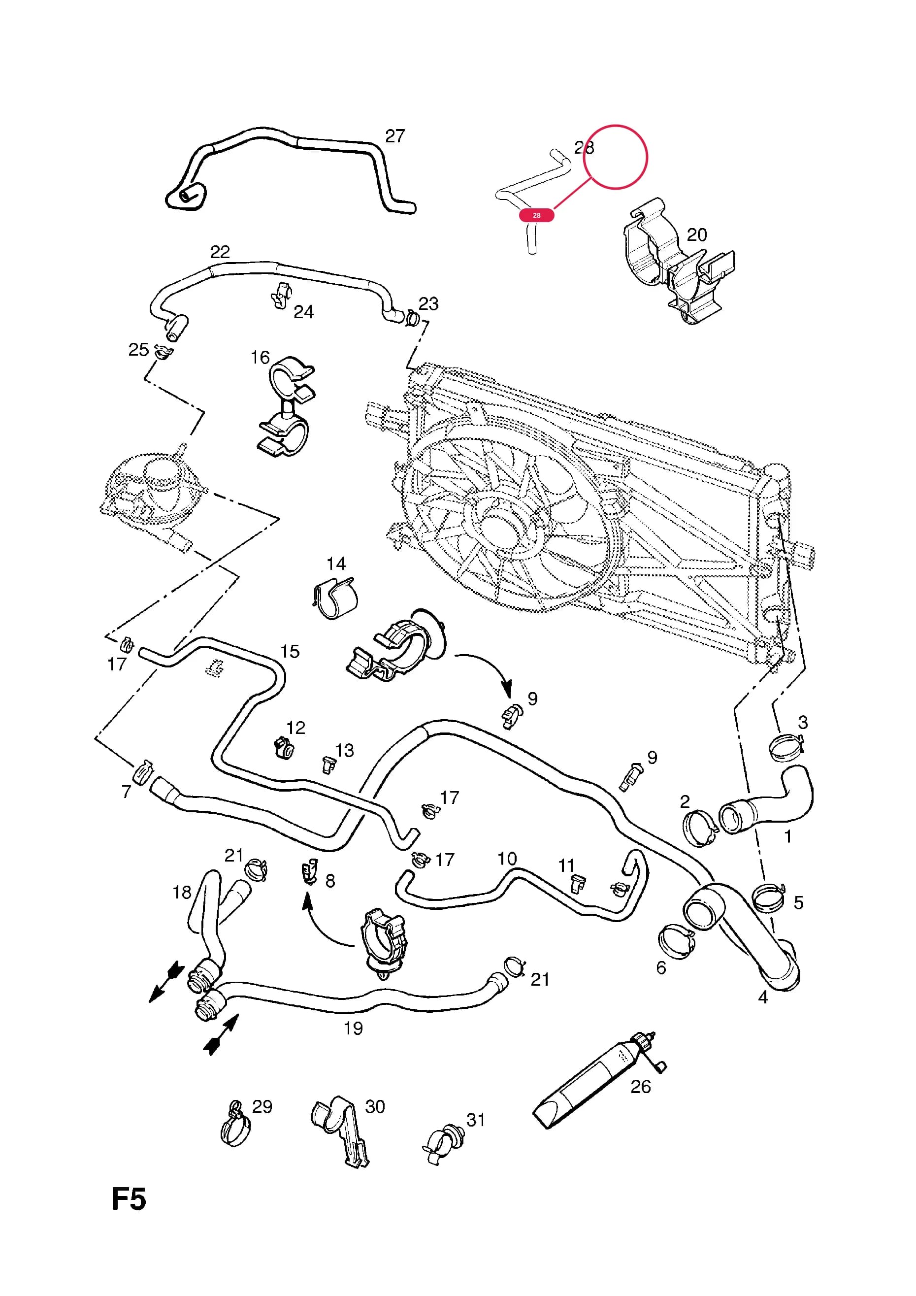 HOSE,PRE-HEATING,THROTTLE VALVE BODY,INLET — Opel  ASTRA-G ( 1998 -  2010) — F COOLING › 22.X12XE[LW4],Z12XE[LW4] ENGINES