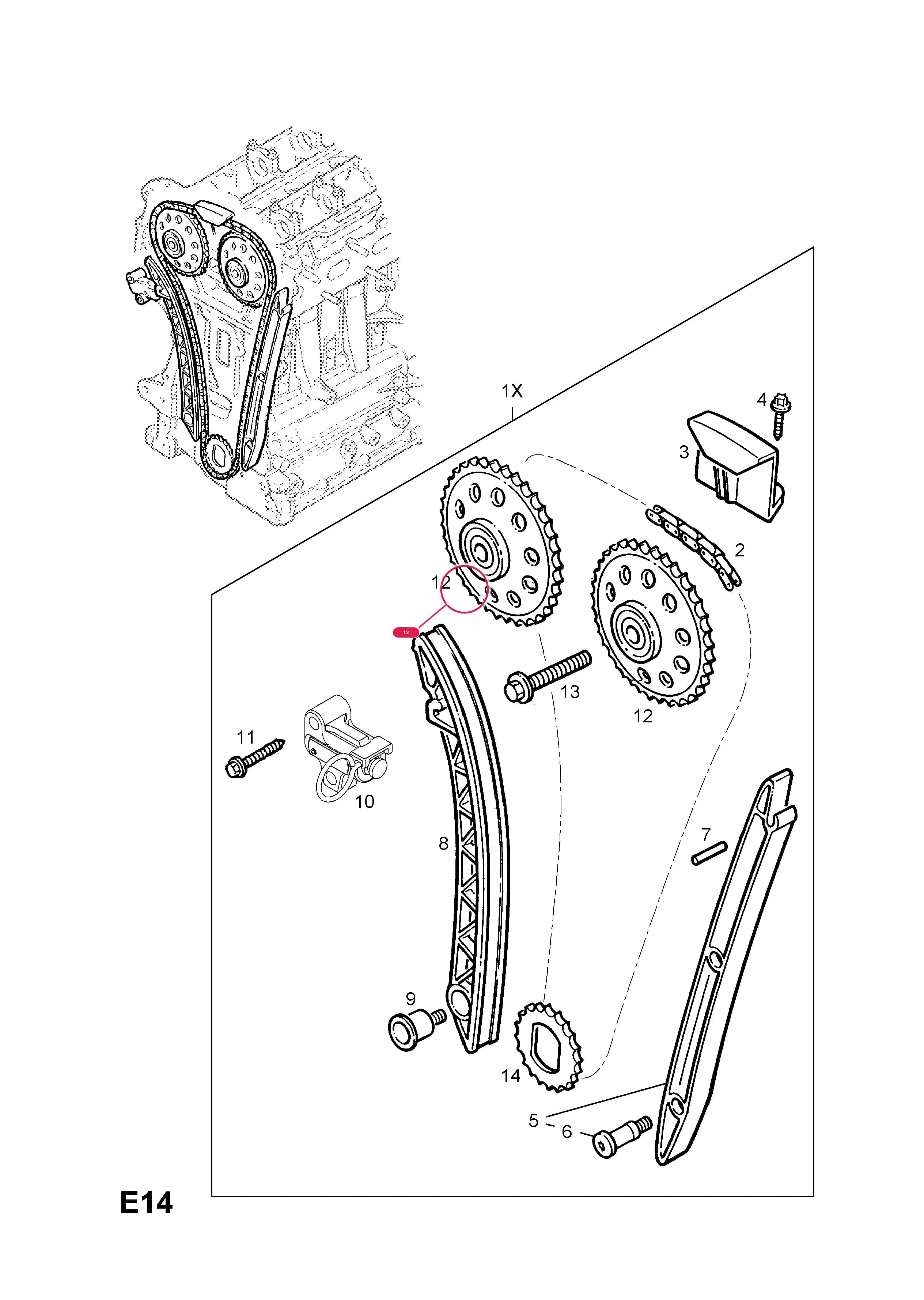 -SPROCKET,CAMSHAFT,EXHAUST,40 TEETH (NLS.- USE 93169178  6 36 094) — Opel  ASTRA-G ( 1998 -  2010) — E ENGINE AND CLUTCH › 1 X12XE[LW4],Z12XE[LW4] PETROL ENGINES