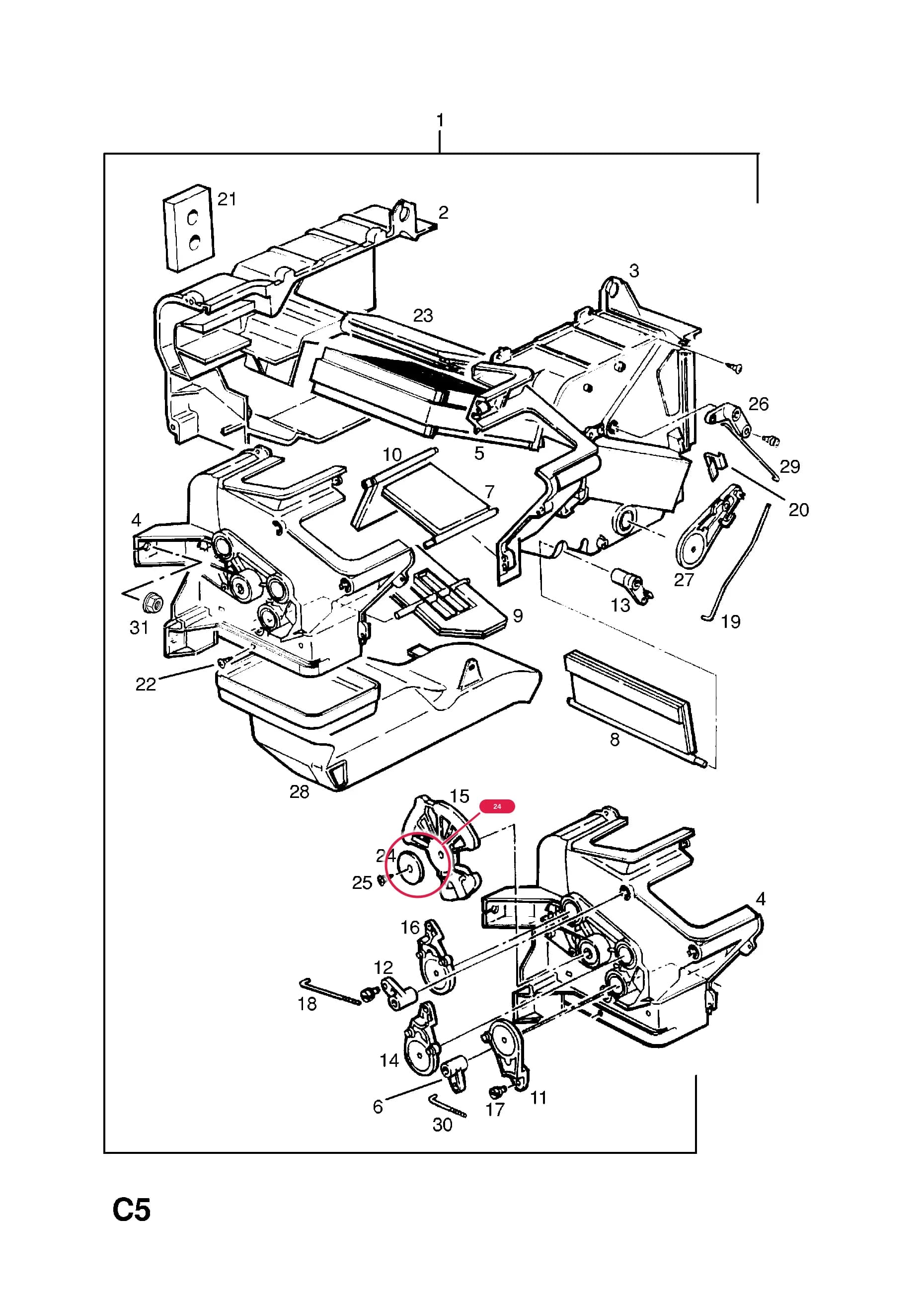 -WASHER,LEVER (NLS.- NO REPLACEMENT PART) — Opel  CAMPO ( 1997 -  2002) — C BODY INTERIOR FITTINGS › 5 HEATER AND VENTILATION