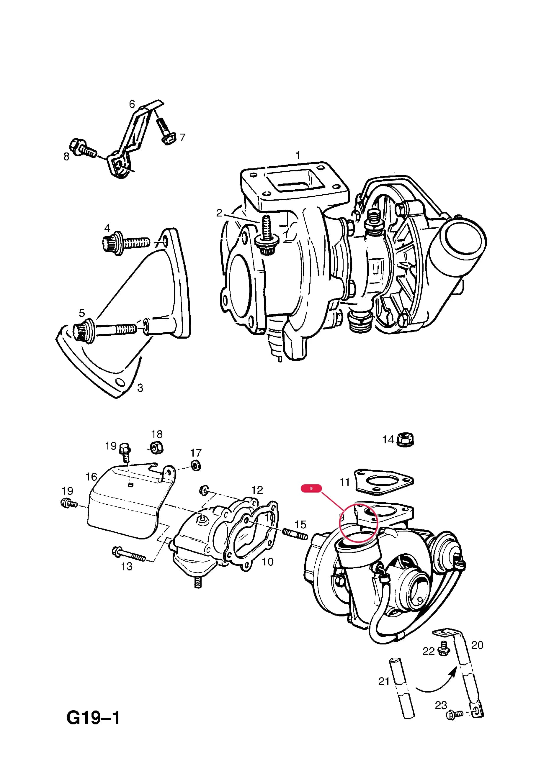 TURBOCHARGER,ASSY. (EXCHANGE PART 93182276    8 60 093 OPEL,R1130014 VAUXHALL) (NLS.- NO REPLACEMENT PART) — Opel  FRONTERA-A ( 1992 -  1998) — G FUEL AND EXHAUST › 169.23TD DIESEL ENGINE