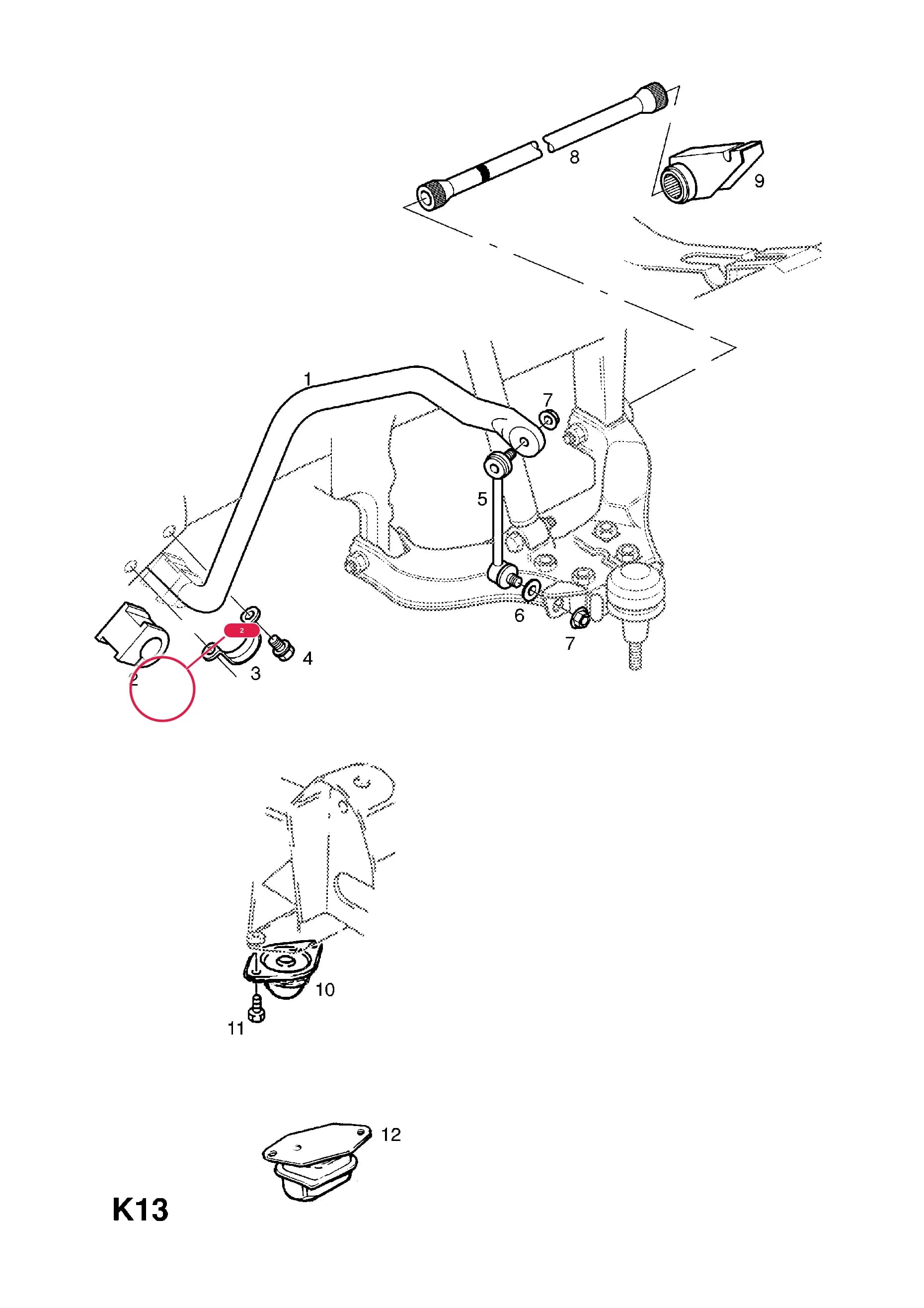 -BUSH (NLS.- USE 97036342    3 50 663) — Opel  FRONTERA-A ( 1992 -  1998) — K FRONT AXLE AND SUSPENSION › 4 FRONT SUSPENSION