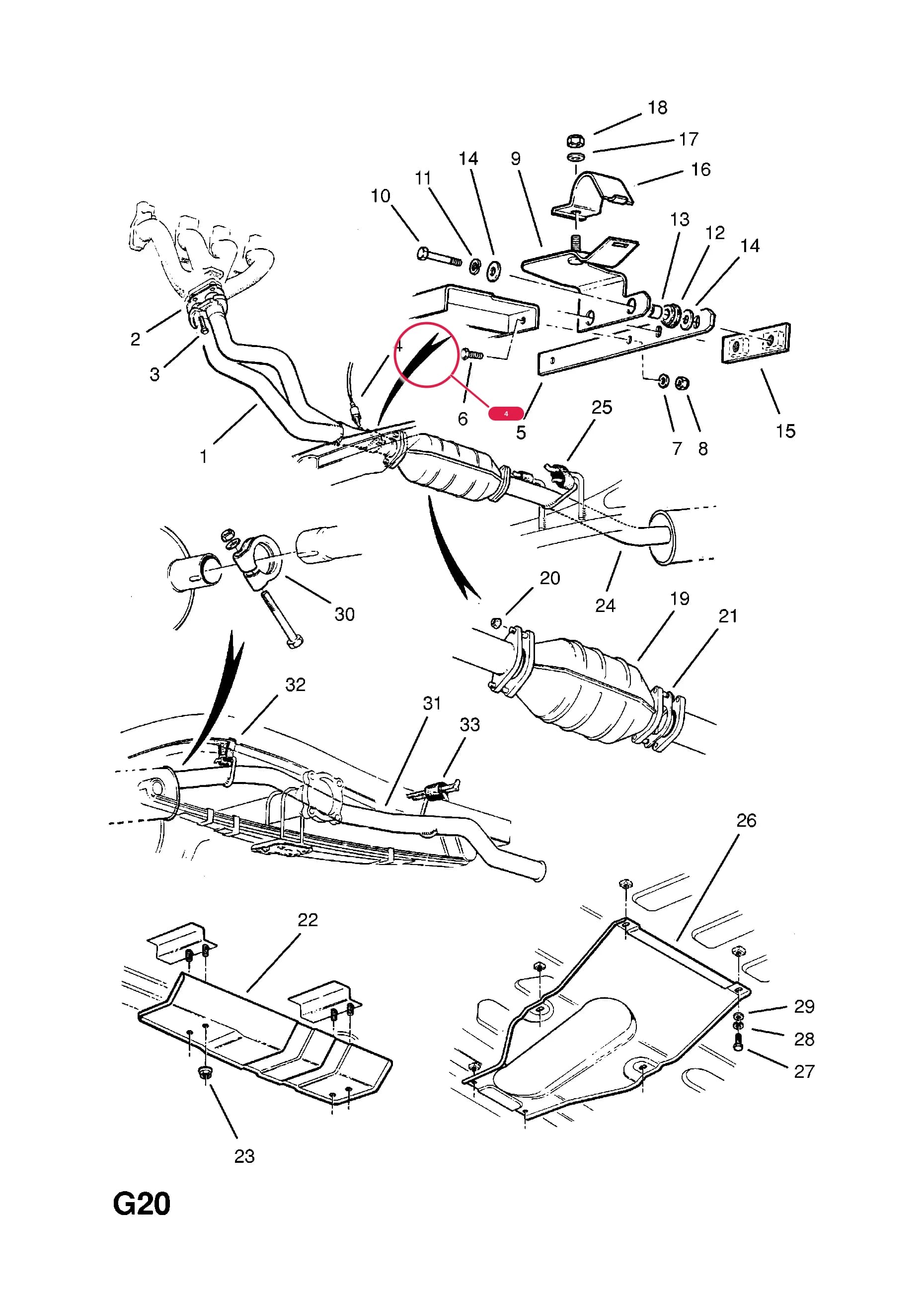 SENSOR,OXYGEN,CATALYTIC CONVERTER — Opel  FRONTERA-A ( 1992 -  1998) — G FUEL AND EXHAUST › 42.EXHAUST PIPE,SILENCER AND CATALYTIC CONVERTER