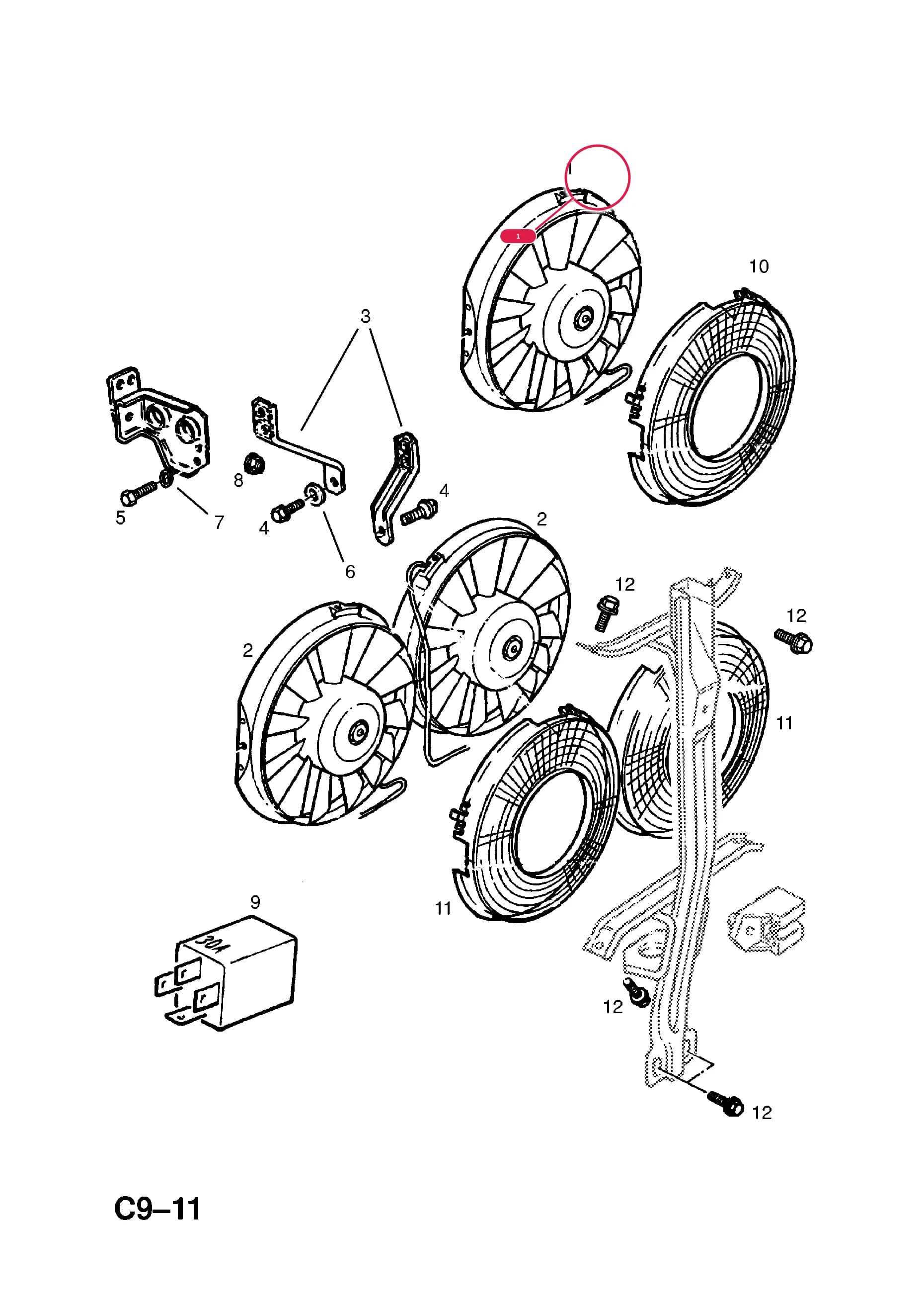 UNIT,ASSY.,BLOWER (NLS.- USE 90510210  18 45 039) — Opel  FRONTERA-A ( 1992 -  1998) — C BODY INTERIOR FITTINGS › 7 AIR CONDITIONING